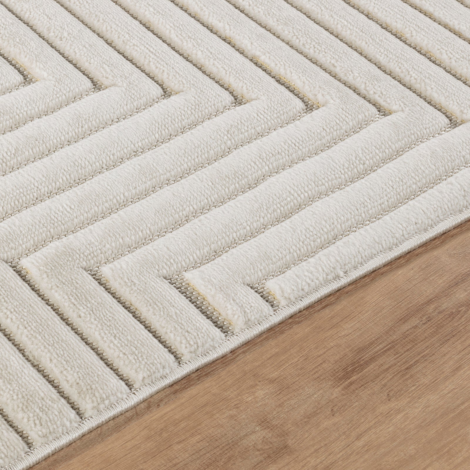 NAOKO In- & Outdoor Scandi Modern White Area Rug