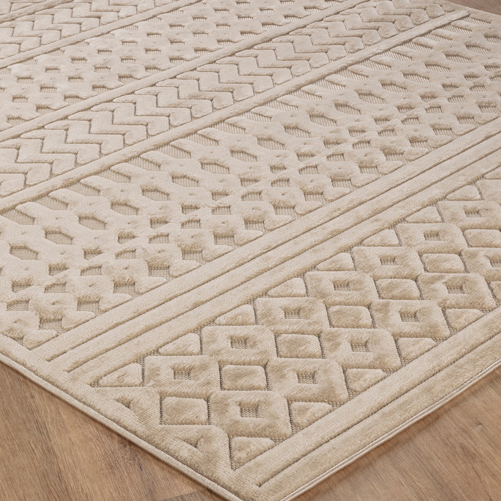 HARUKA In- & Outdoor Scandi Modern Beige Area Rug