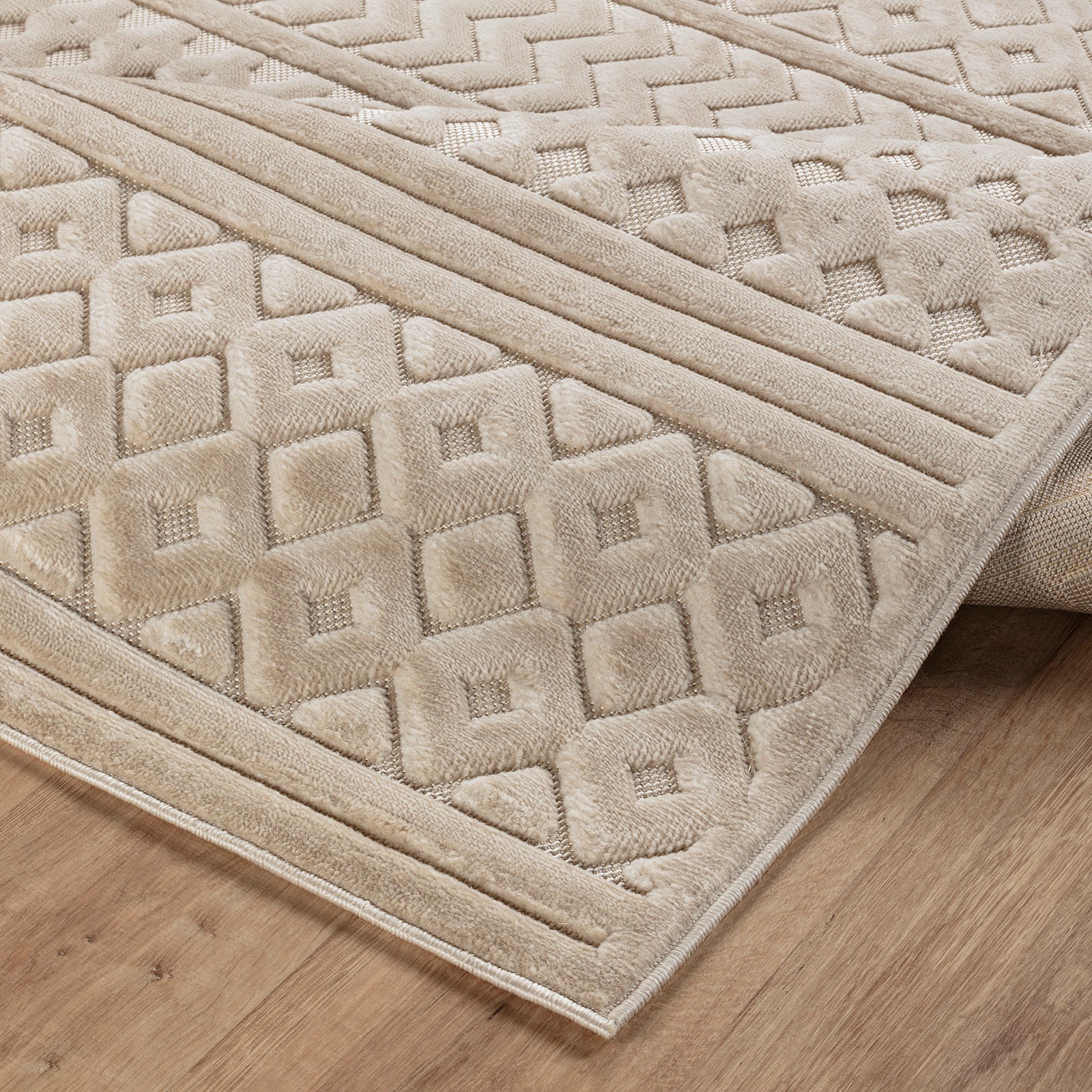 HARUKA In- & Outdoor Scandi Modern Beige Area Rug