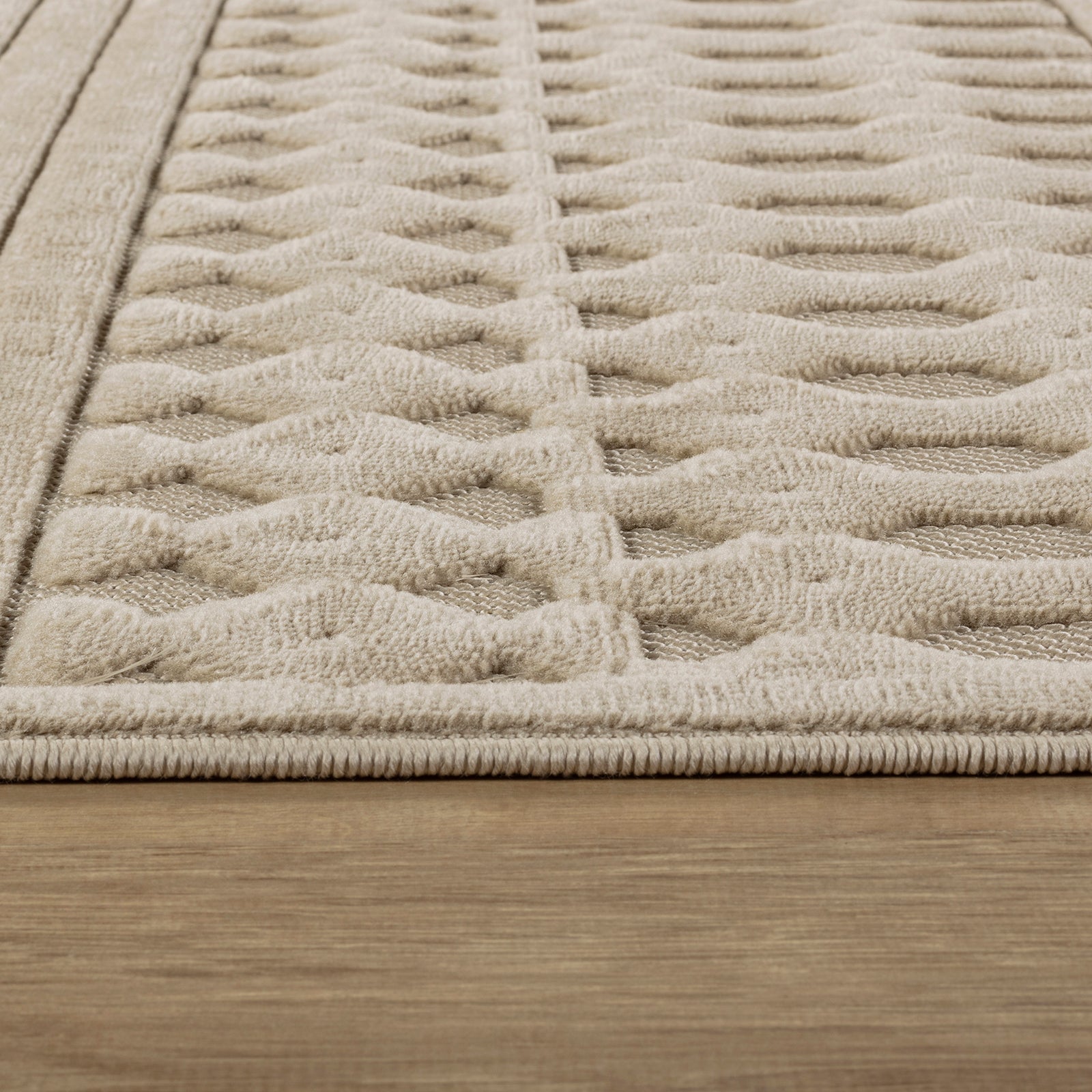 HARUKA In- & Outdoor Scandi Modern Beige Area Rug