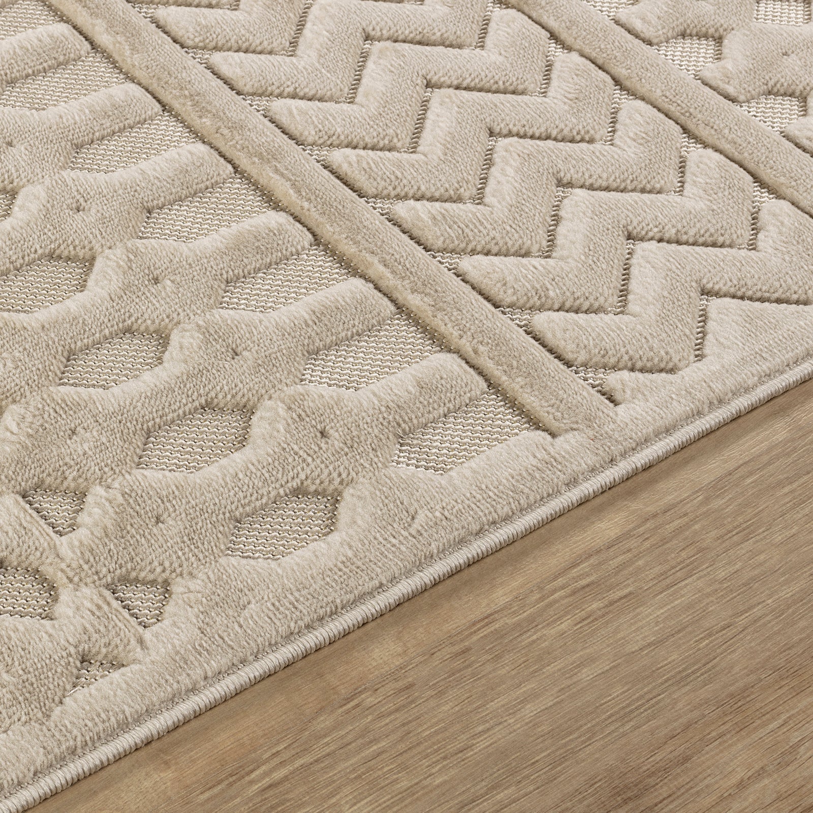HARUKA In- & Outdoor Scandi Modern Beige Area Rug