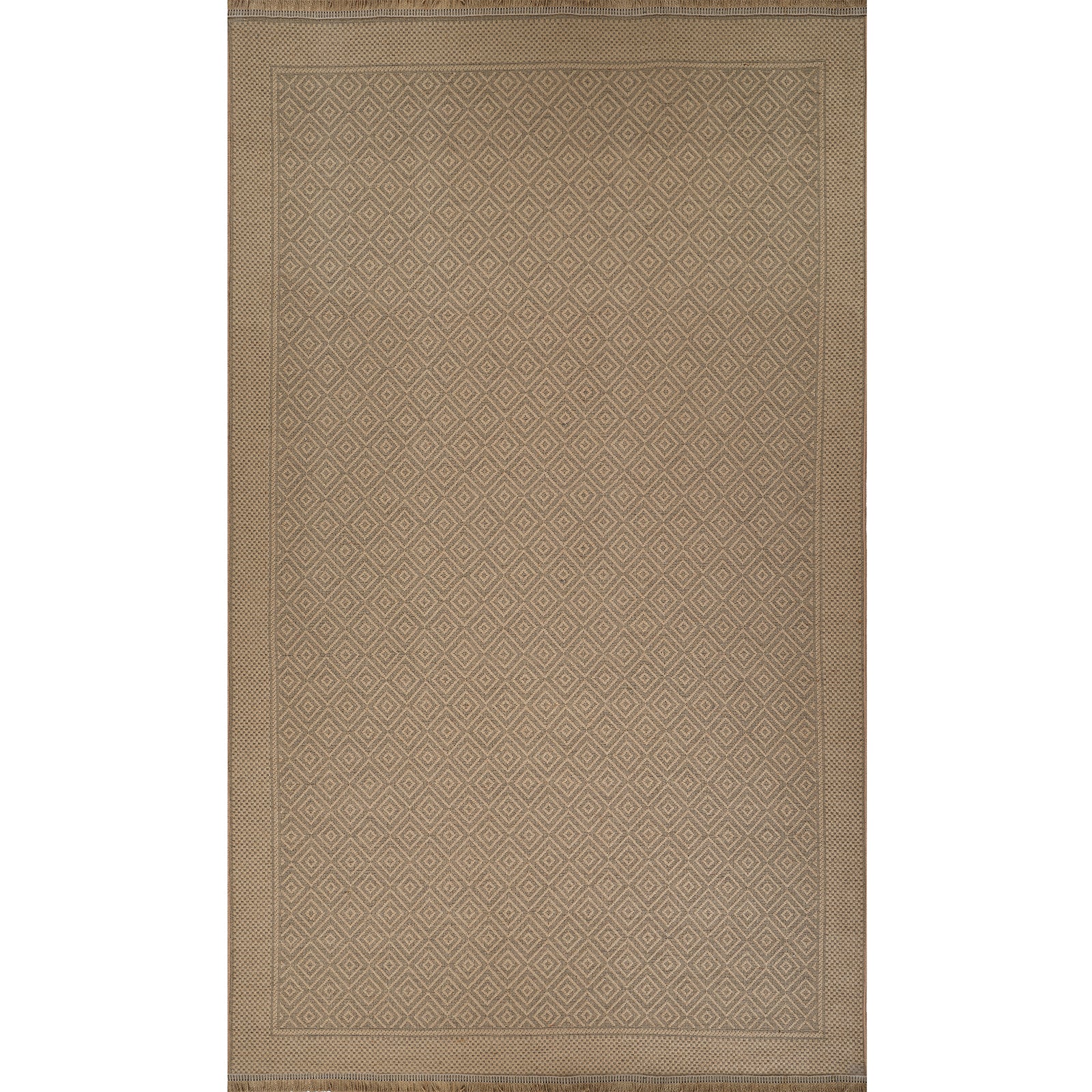 ESHA Machine Washable Jute Boho Area Rug