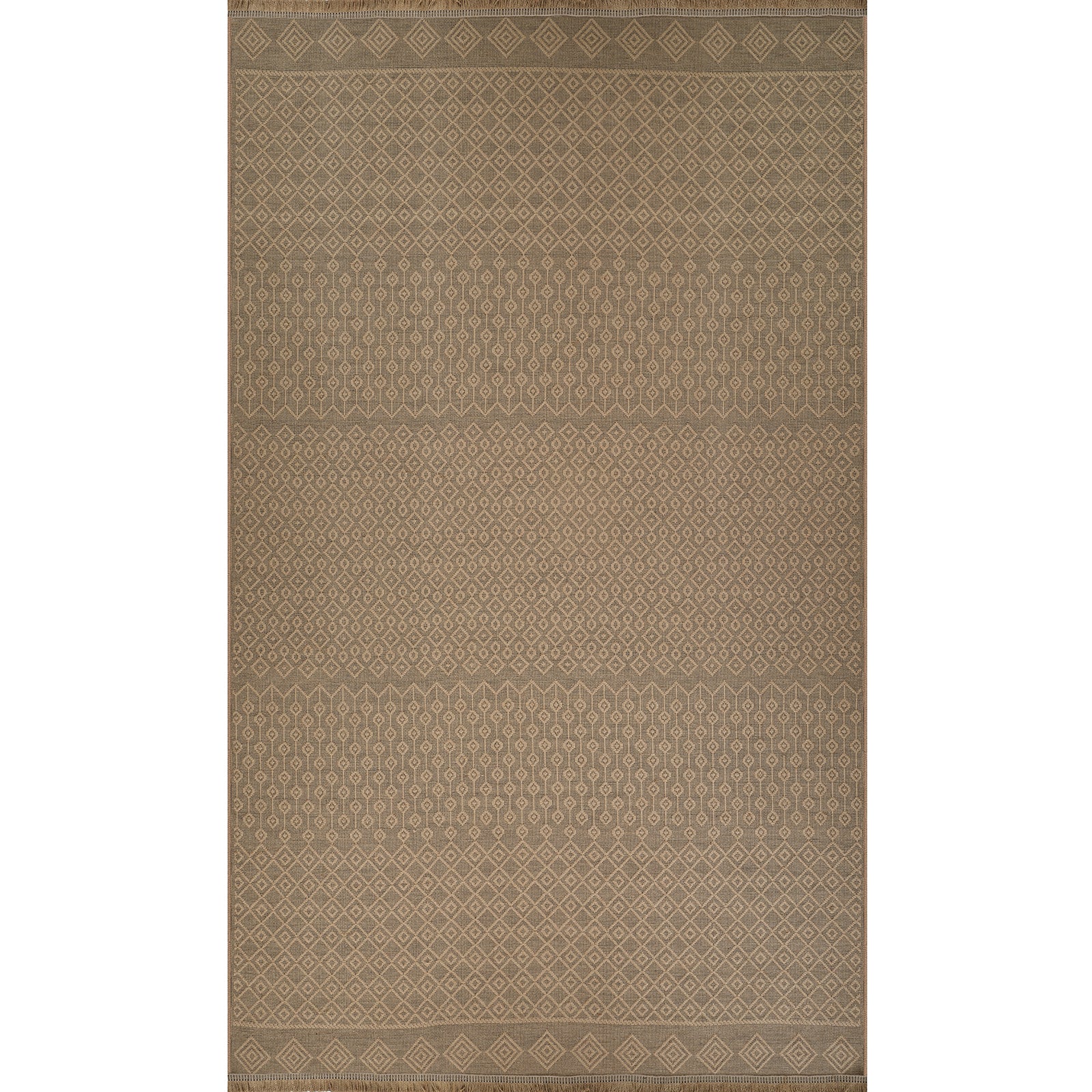 KASHVI Machine Washable Jute Boho Area Rug
