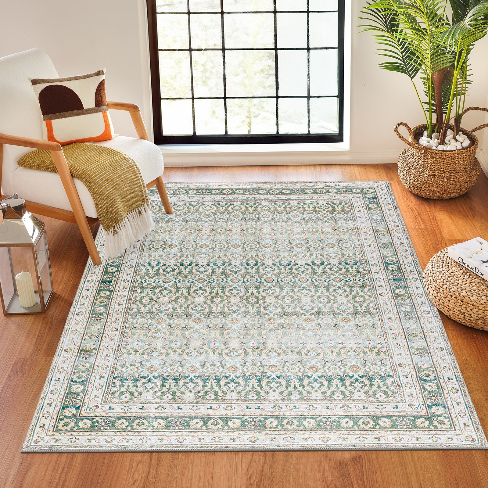 ARMITA Machine Washable Vintage Area Rug