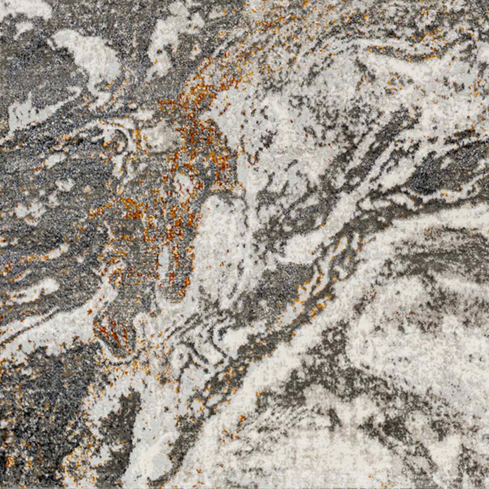 TENITA Abstract Modern Marble Dark Brown/Charcoal Area Rug