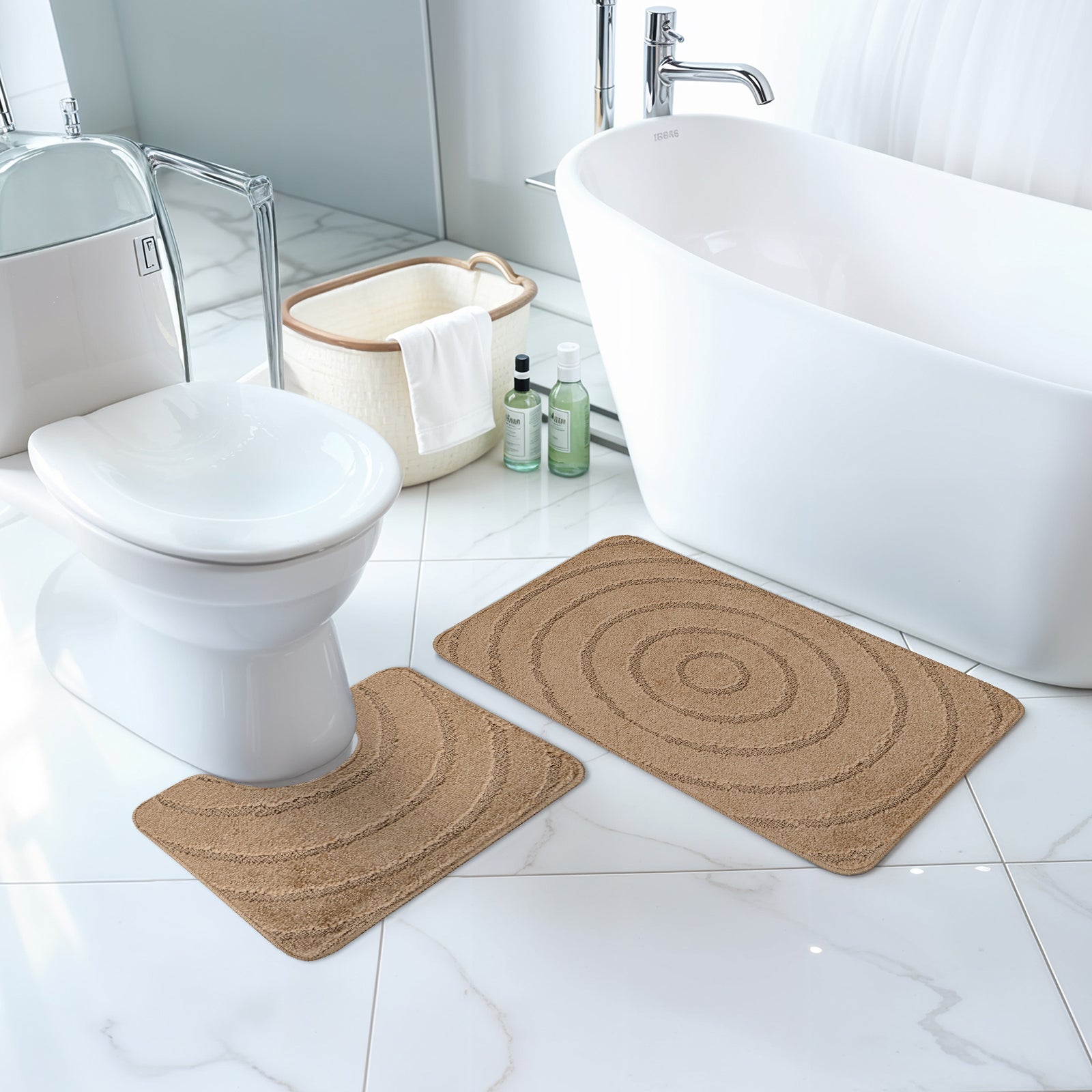 APRIL 2 Machine Washable Anti-Slip Bathroom Area Rugs