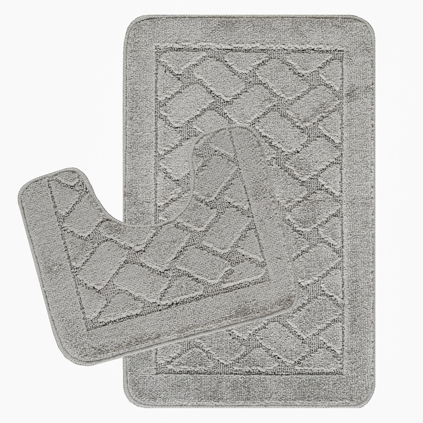 NILAH 2 Machine Washable Anti-Slip Bathroom Area Rugs