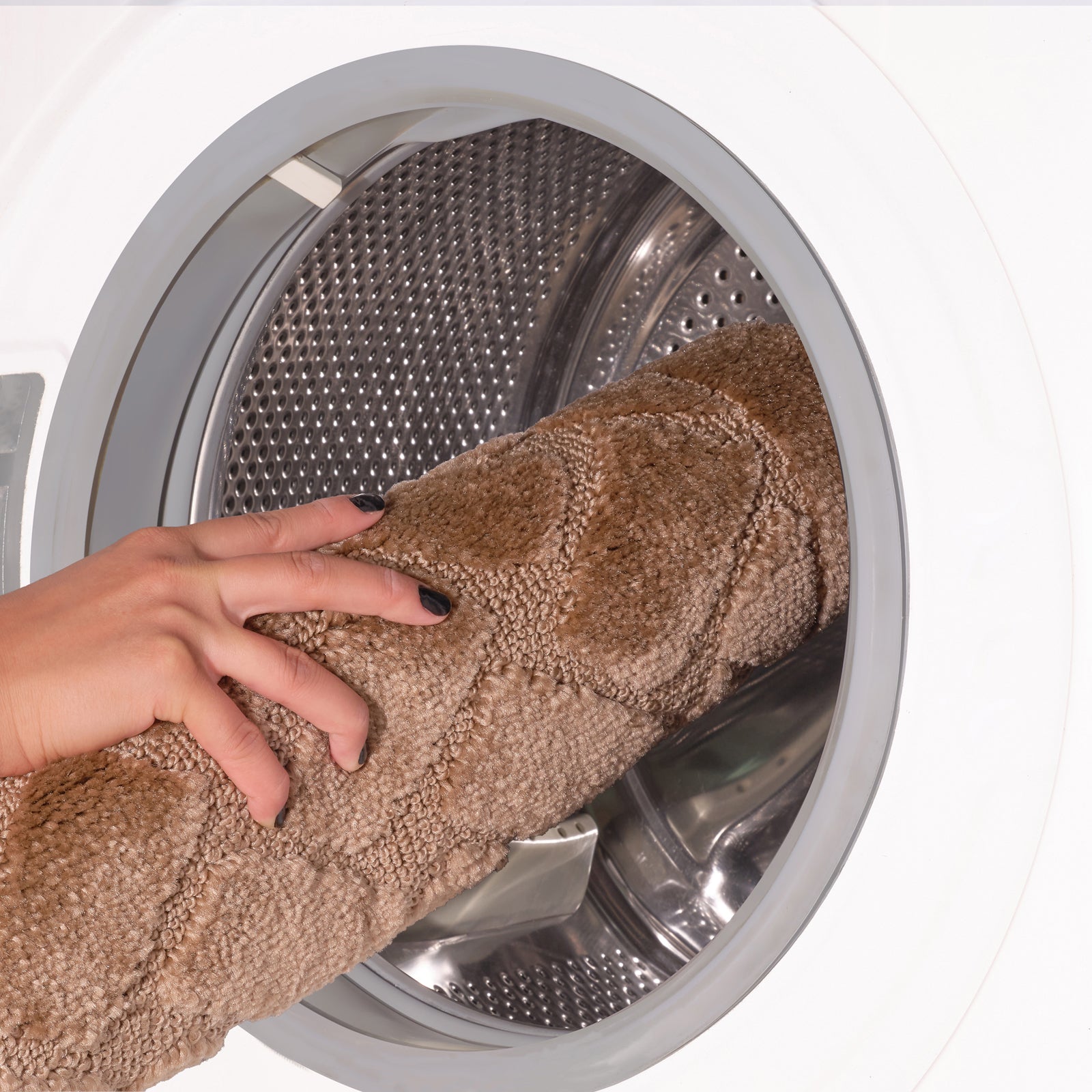 NILAH 2 Machine Washable Anti-Slip Bathroom Area Rugs