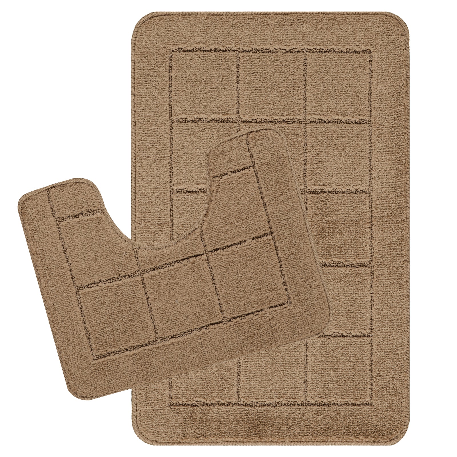 NOELLE 2 Machine Washable Anti-Slip Bathroom Area Rugs