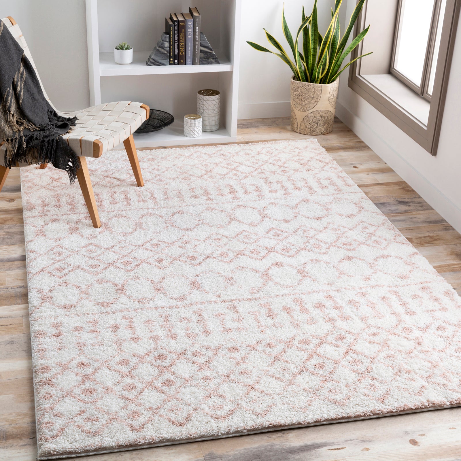 SAANJH Boho Shaggy Runner Rug