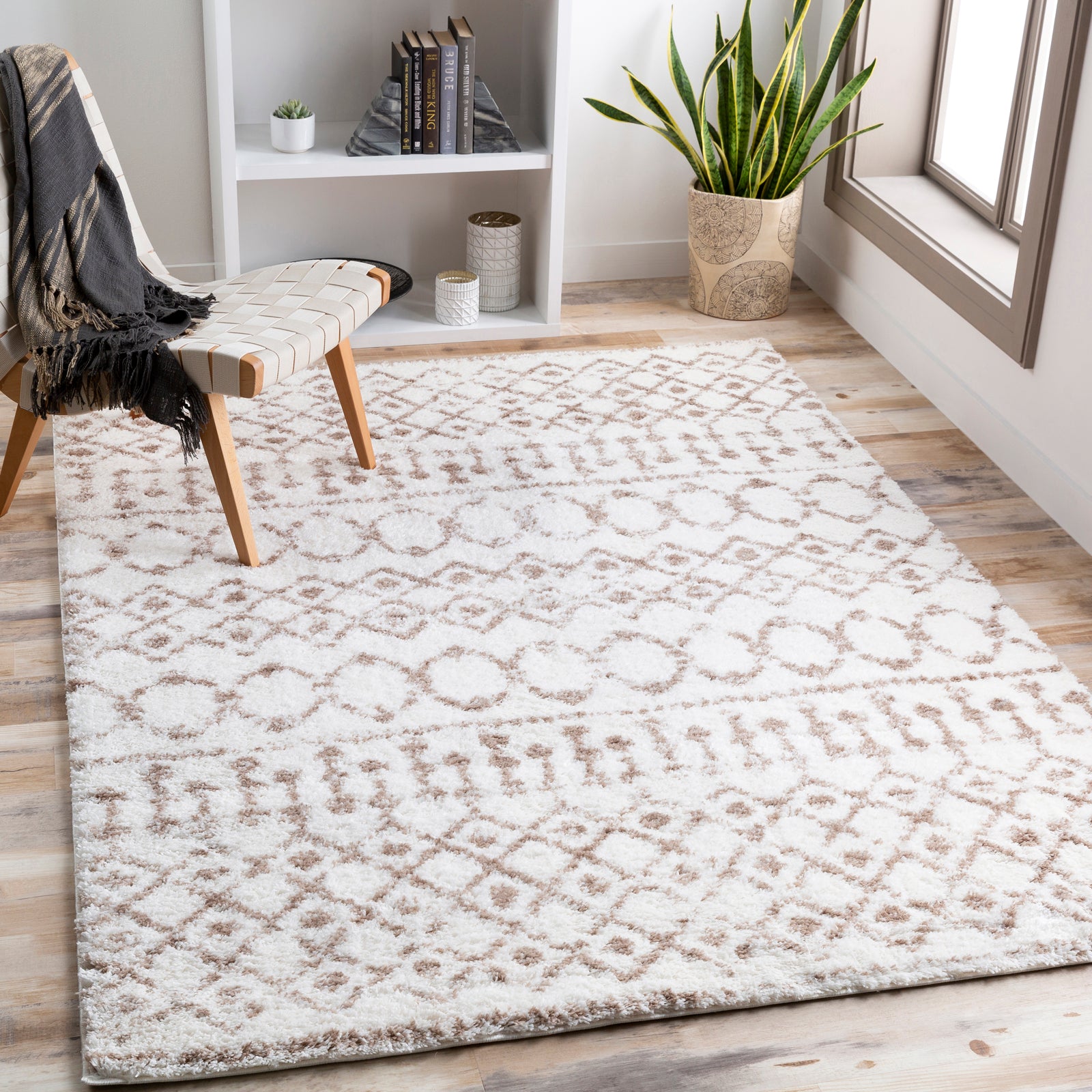 SAANJH Boho Shaggy Area Rug