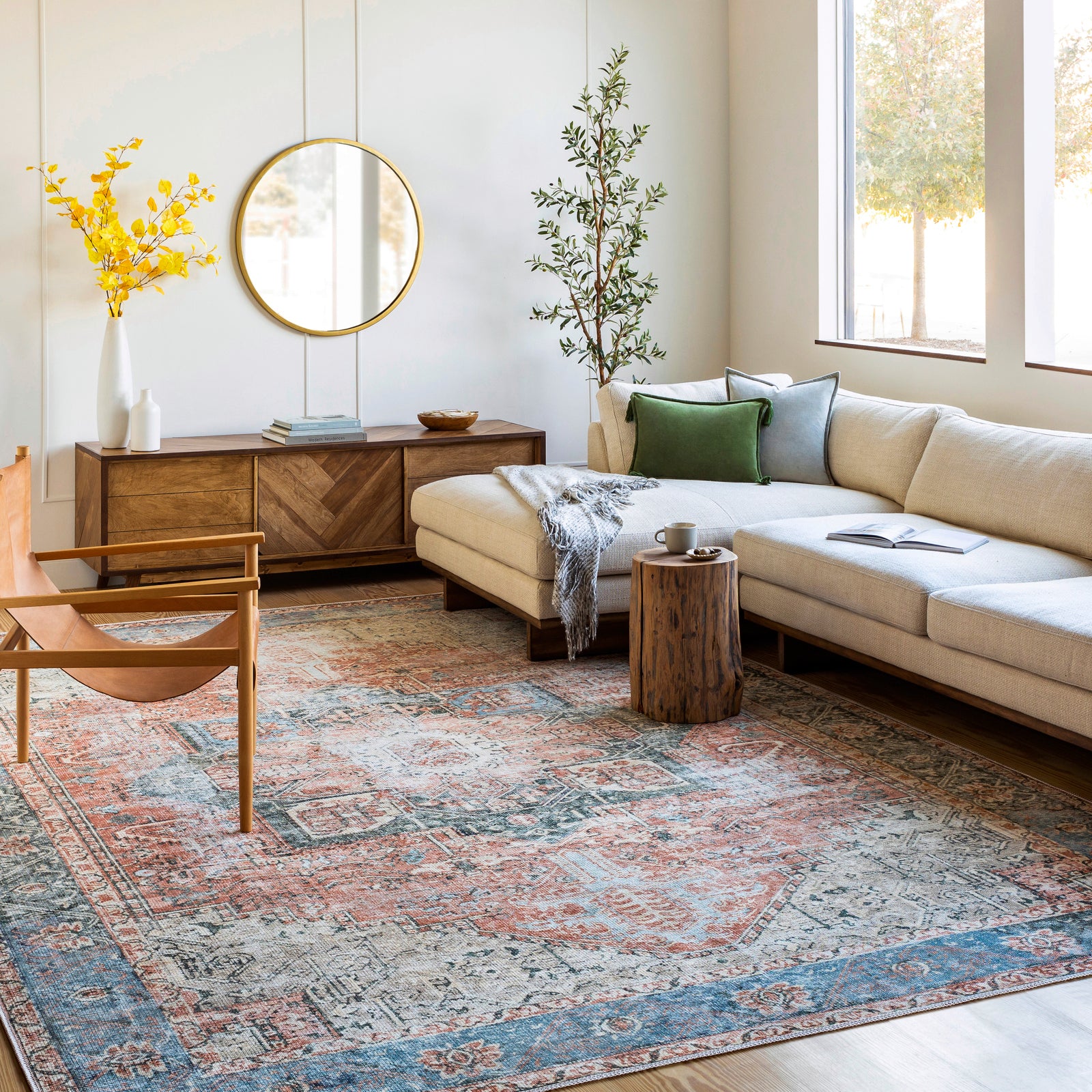 LANA Machine Washable Vintage Area Rug