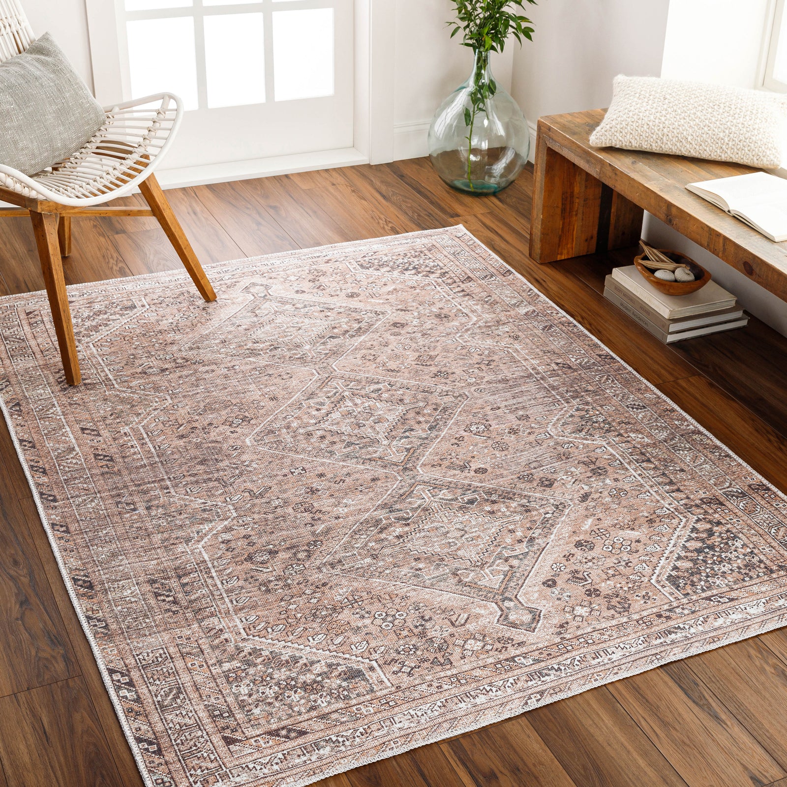 CALYPSO Machine Washable Vintage Area Rug