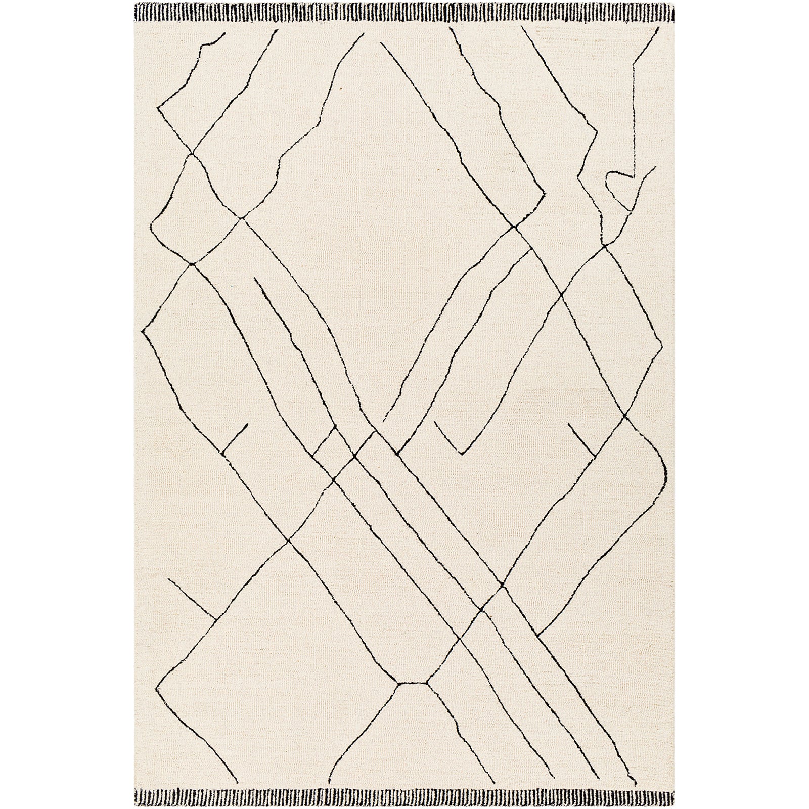 PRIYA VALLEY Hand-Tufted Global Wool Cream Area Rug