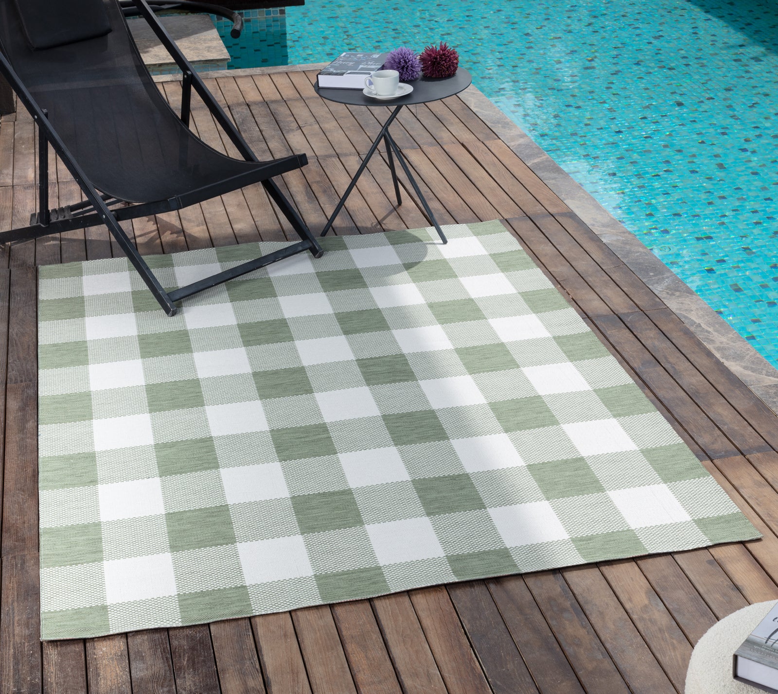 BIDDI In- /Outdoor Checkered Area Rug