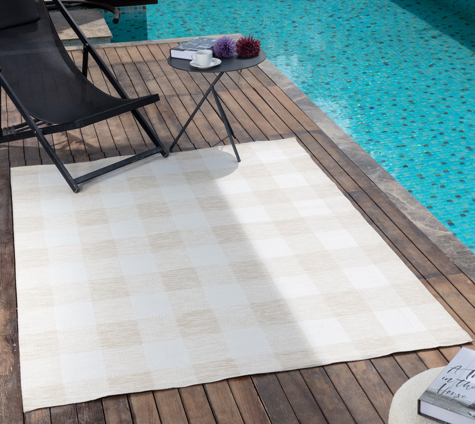 BIDDI In- /Outdoor Checkered Area Rug