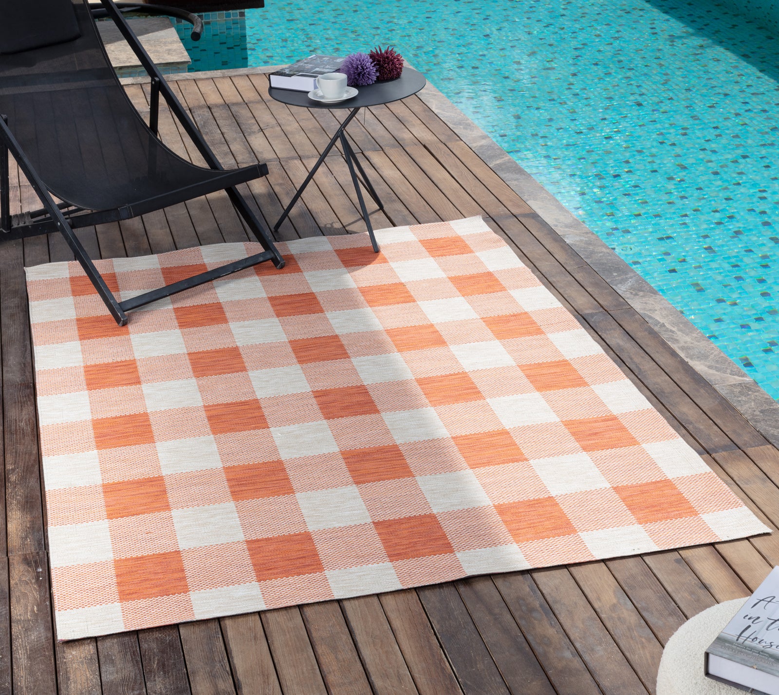 BIDDI In- /Outdoor Checkered Area Rug