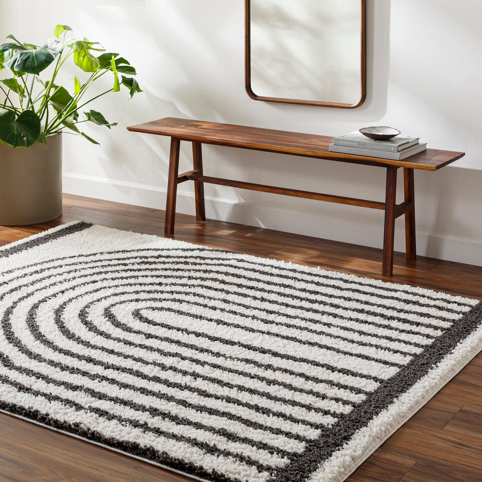 PIHU Modern Shaggy Area Rug