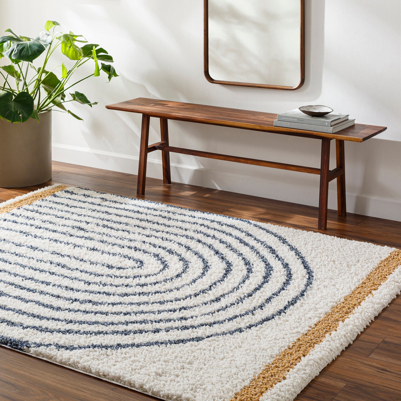 PIHU Modern Shaggy Area Rug
