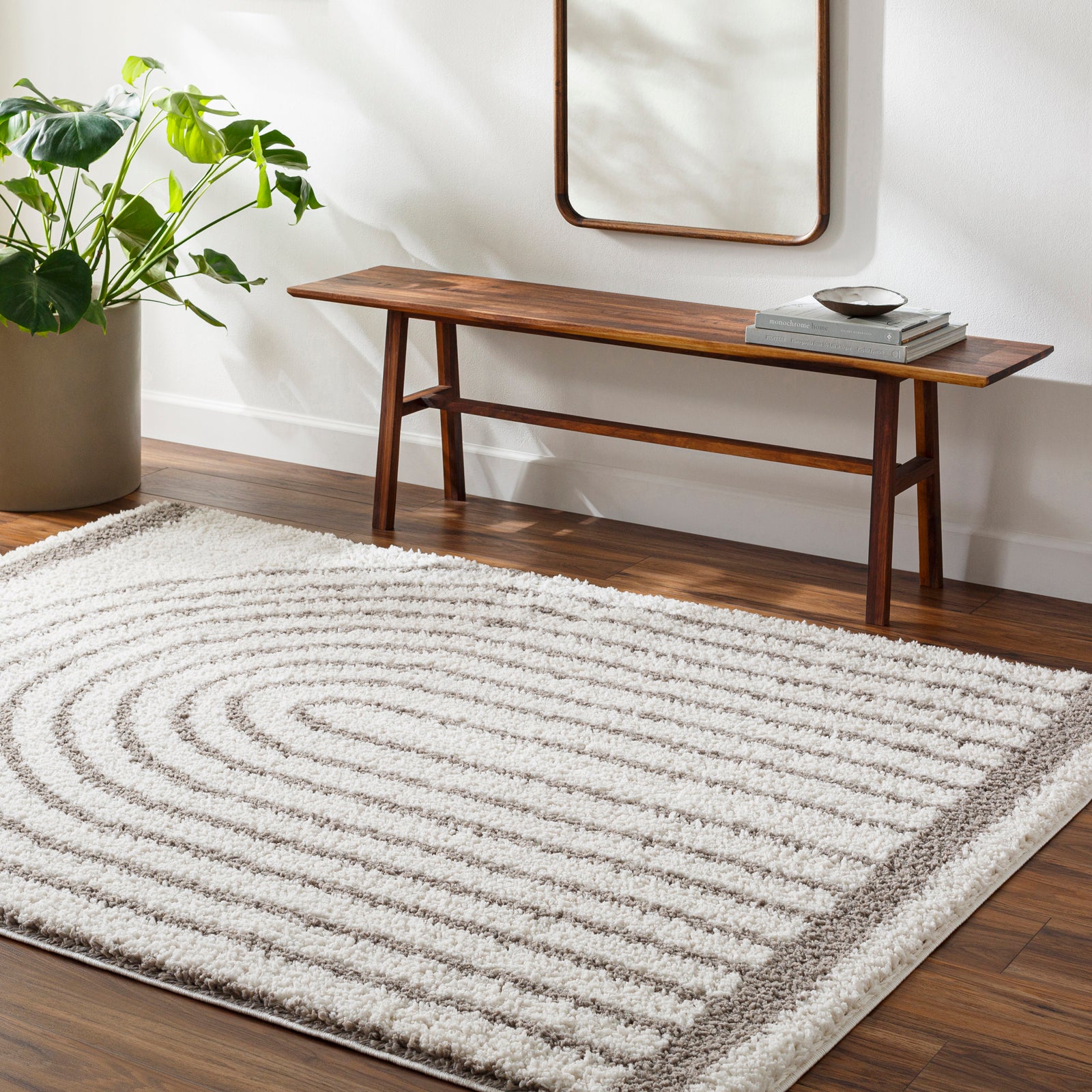 PIHU Modern Shaggy Area Rug