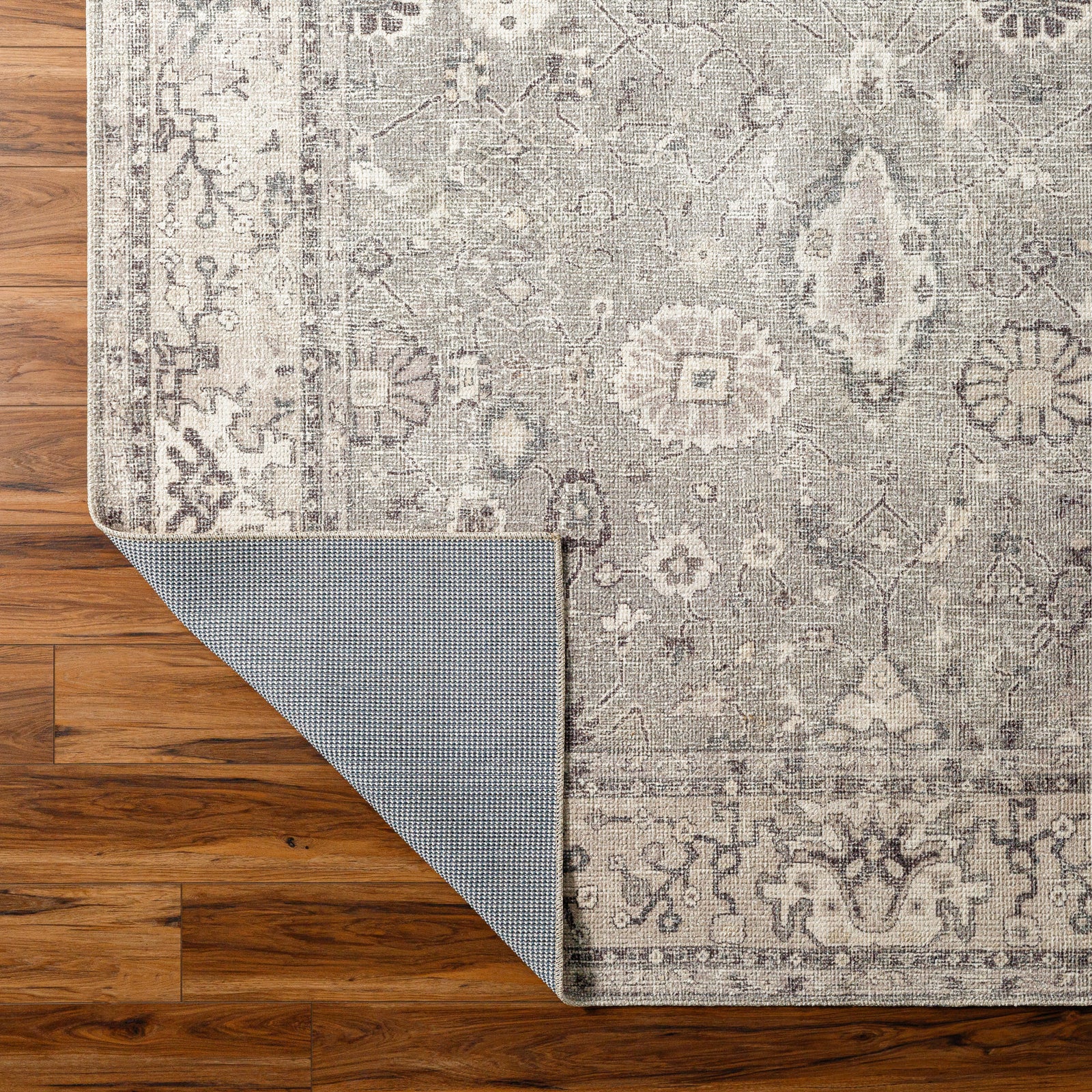 Becki Owens x Livabliss Machine Washable Oriental Boho Khaki/Light Silver Rug