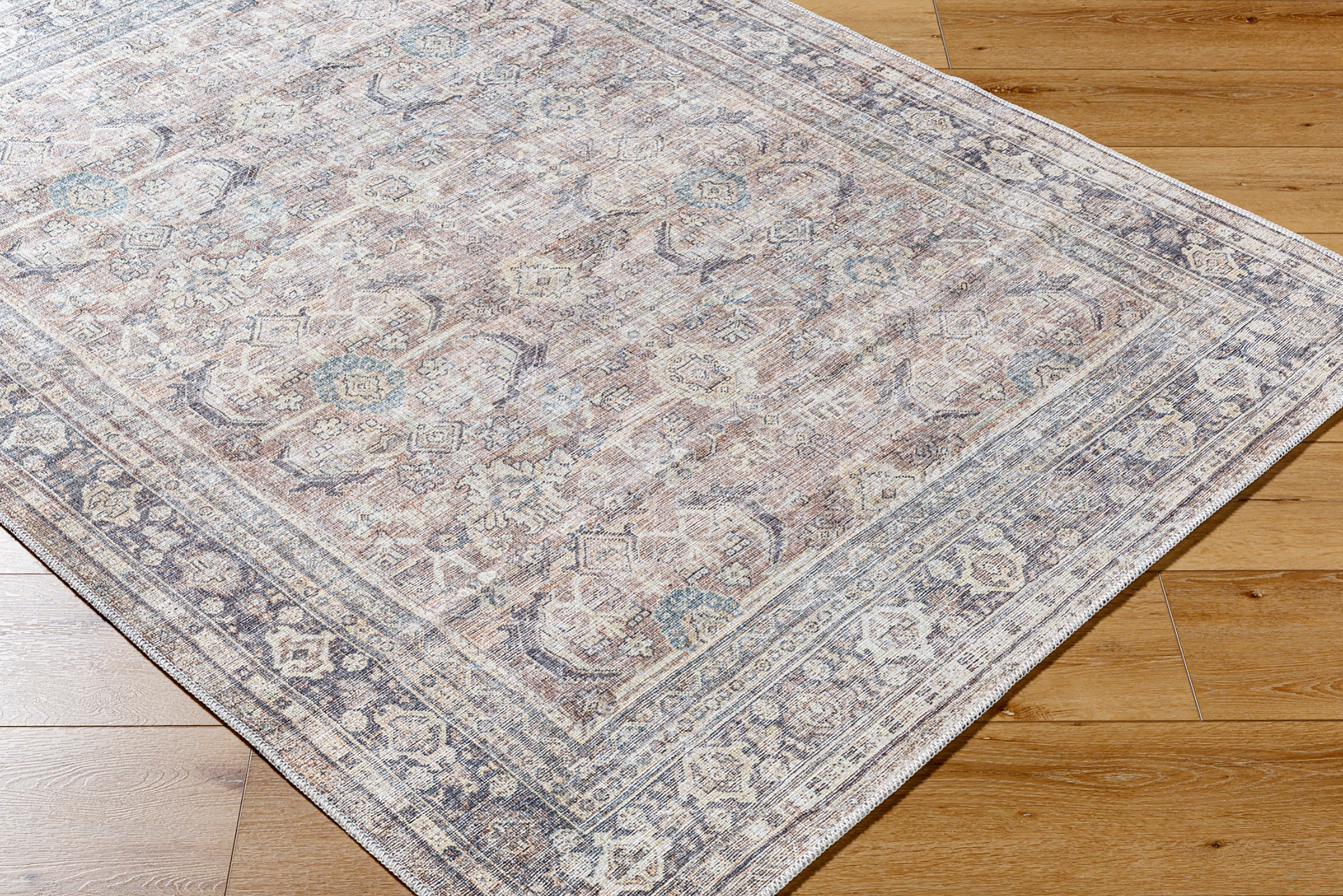 SHALINI Machine Washable Vintage Area Rug
