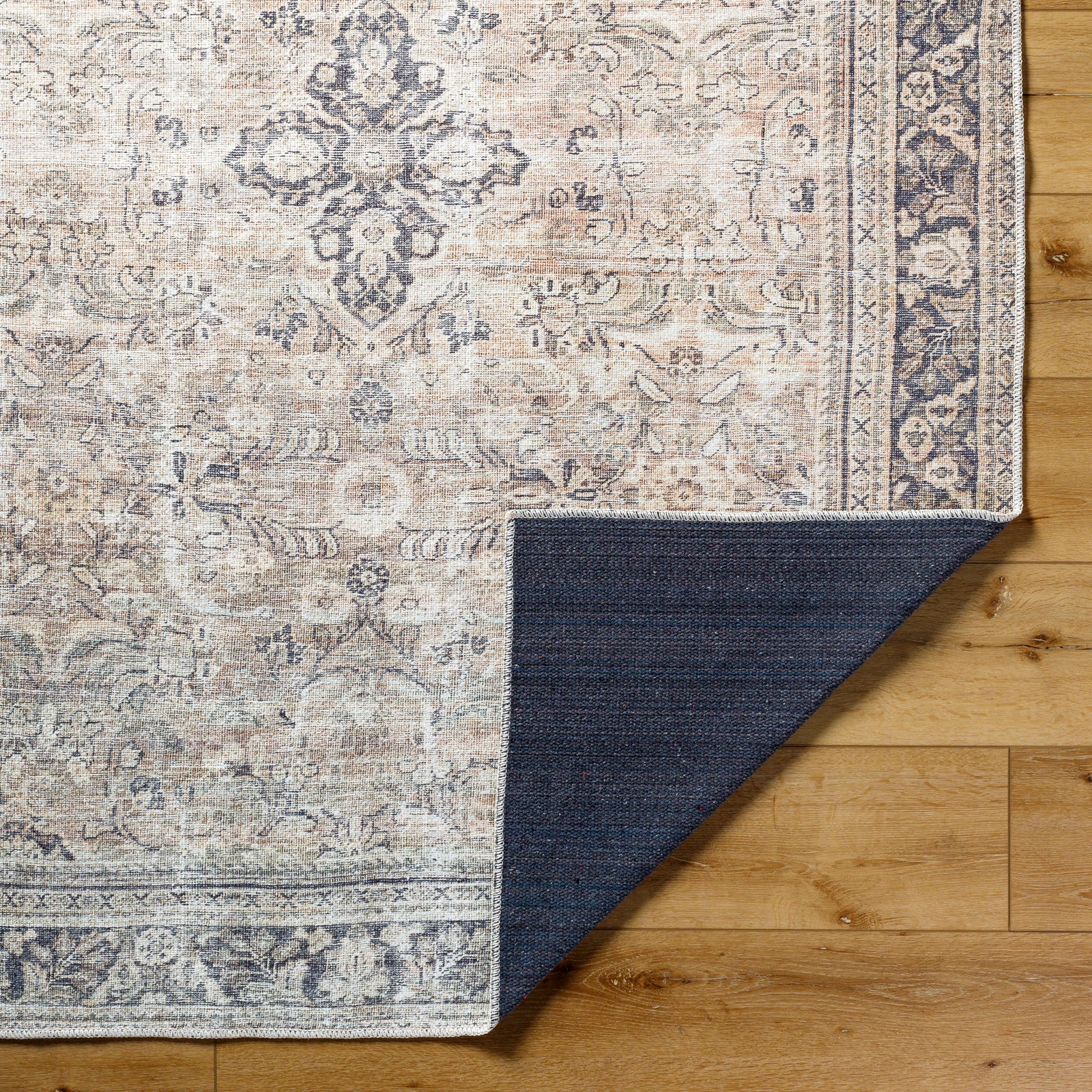 Becki Owens x Livabliss Machine Washable Oriental Boho Warm Grey/Khaki Rug
