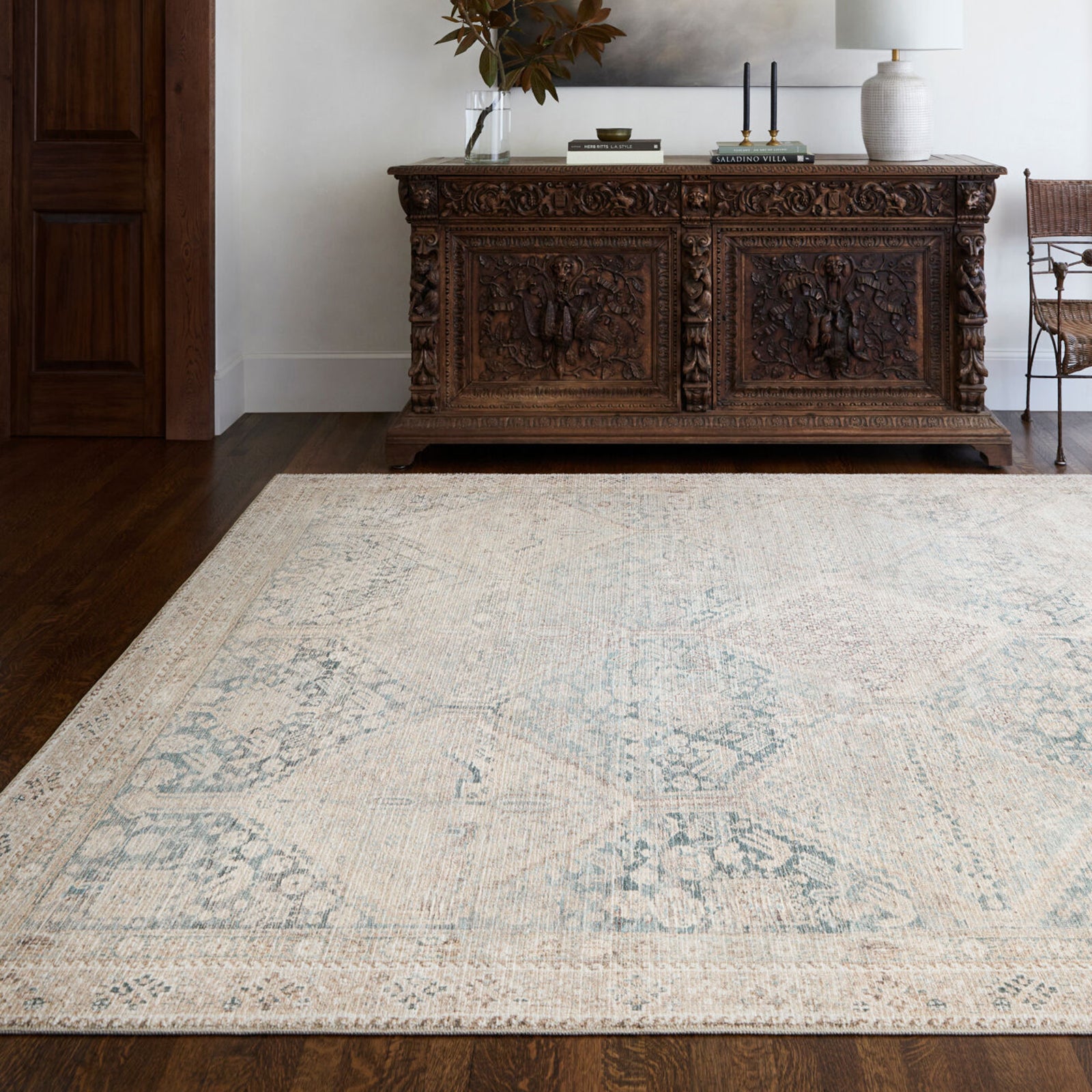 Becki Owens Marlene Vintage Green Beige Traditional Boho Living Rug