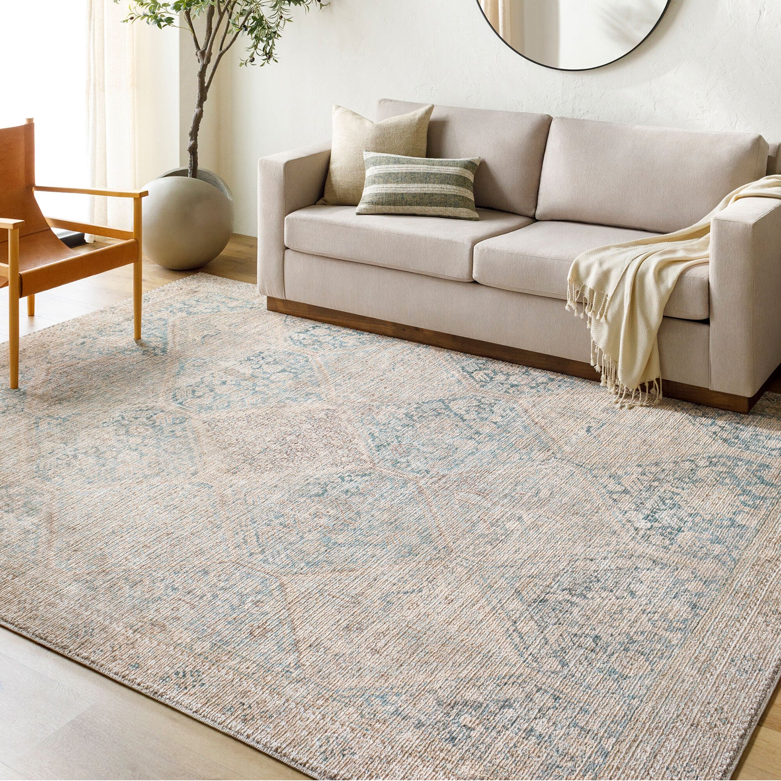 Becki Owens Marlene Vintage Green Beige Traditional Boho Living Rug