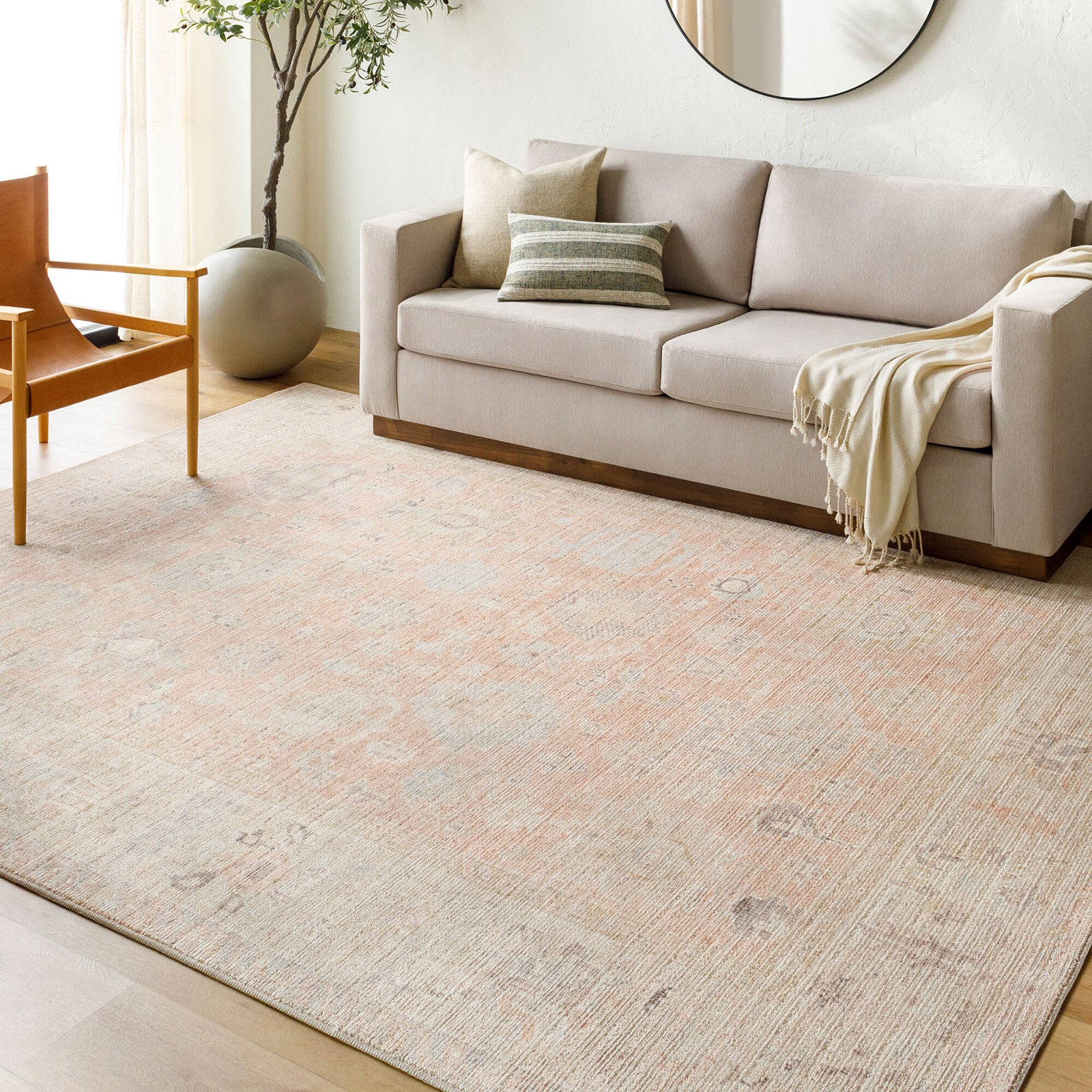 Becki Owens Marlene Vintage Pink Brown Traditional Boho Living Rug