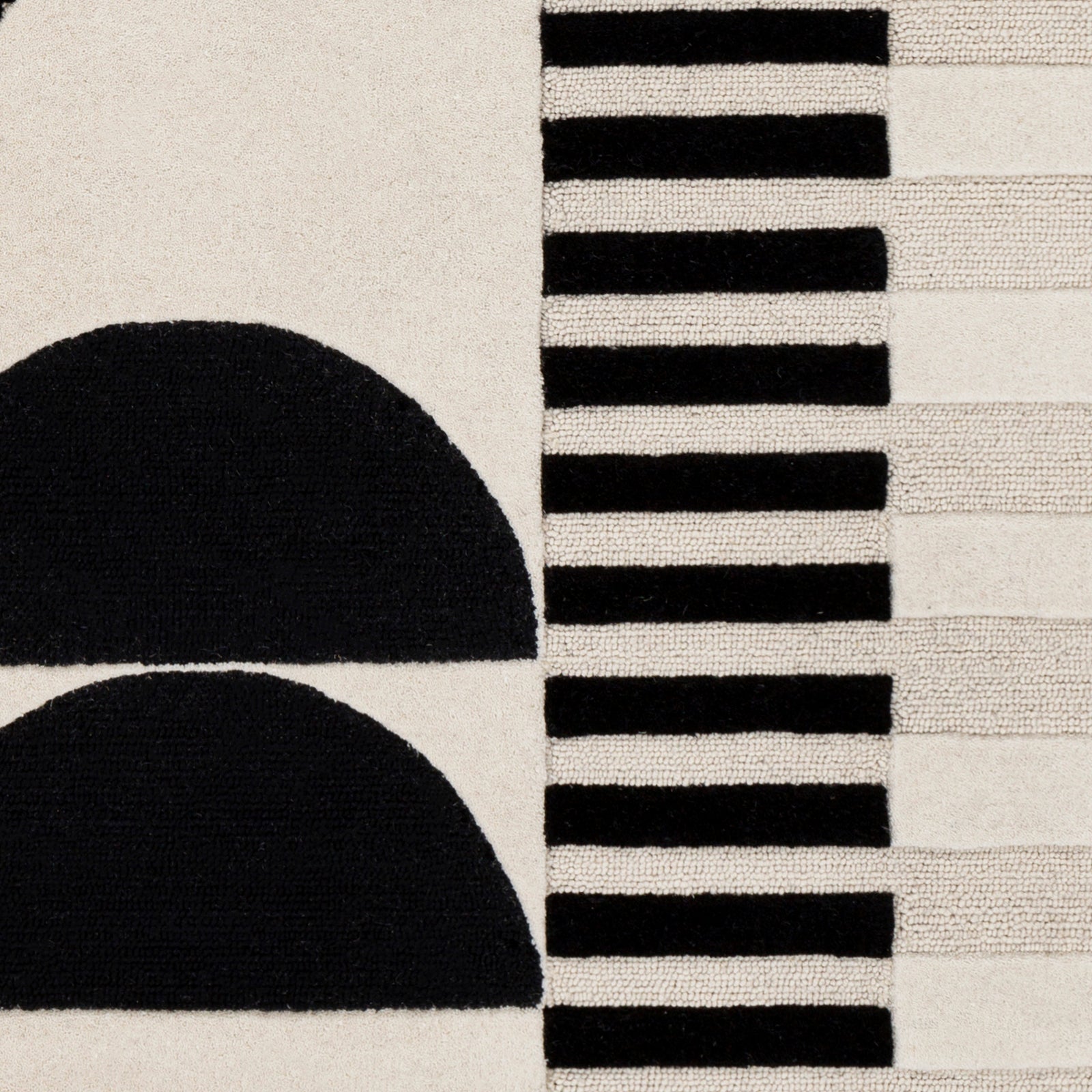 AANYA Hand-Tufted Modern Wool Black Area Rug
