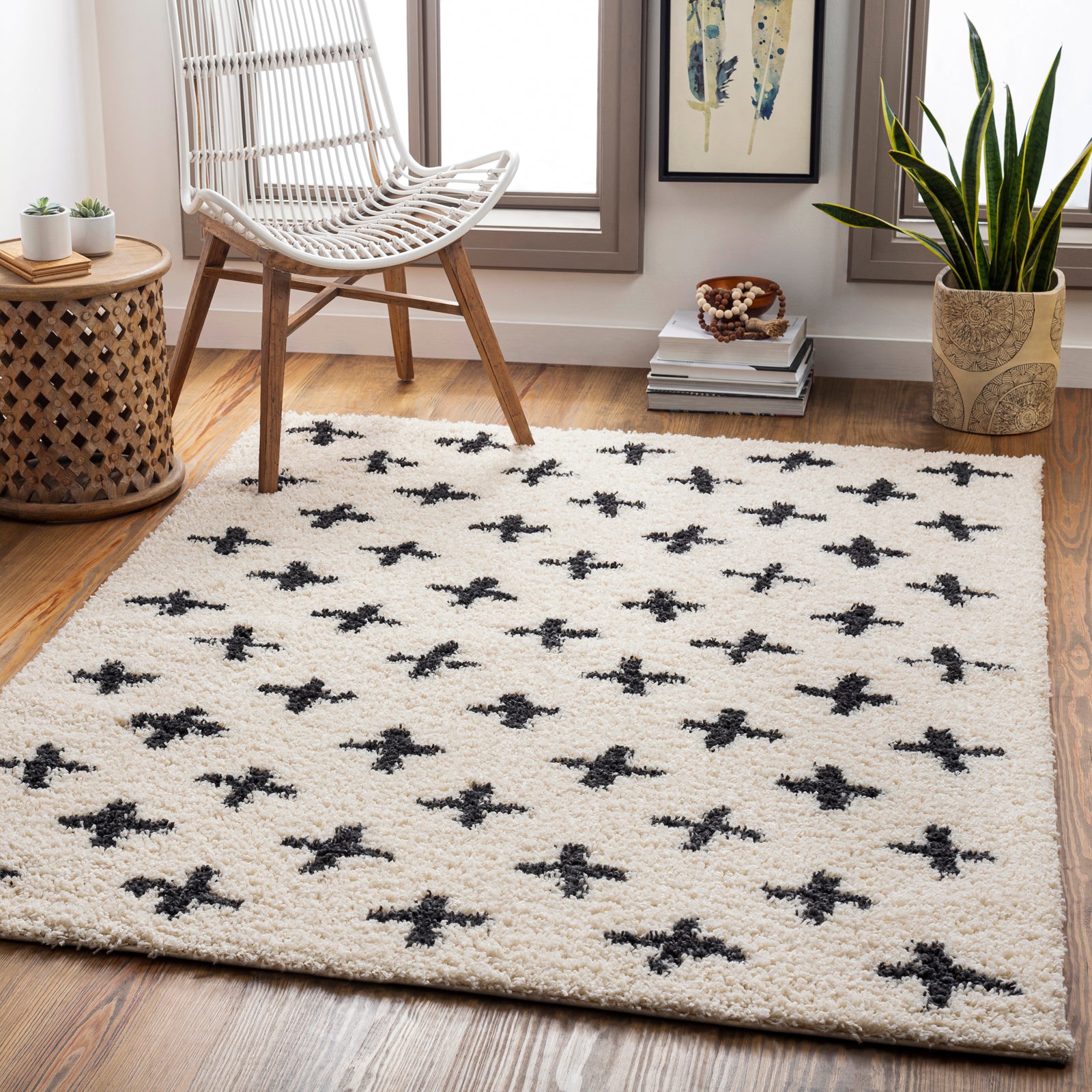 ELIZA Modern Shaggy Runner Rug