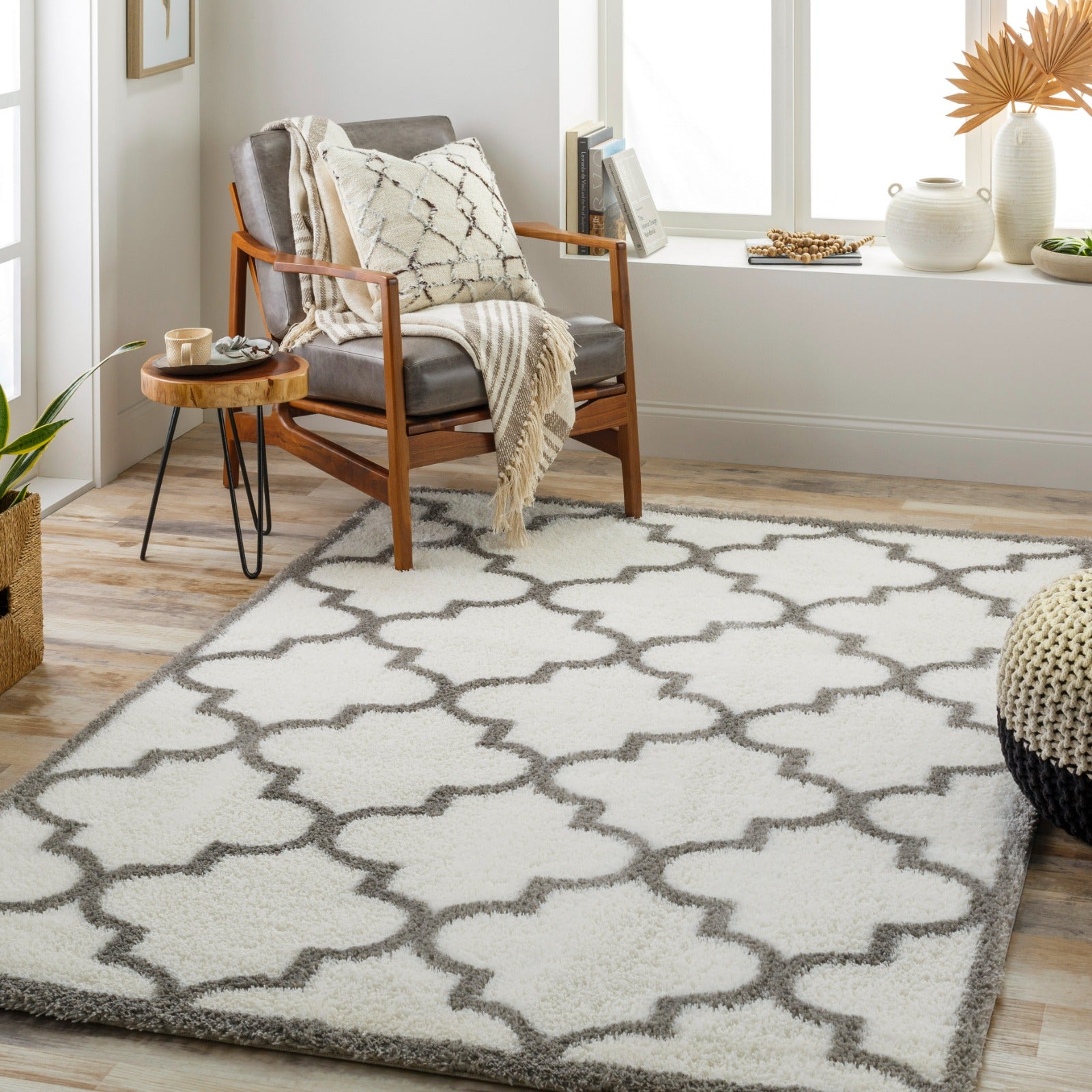 ELLIE Oriental Shaggy Area Rug