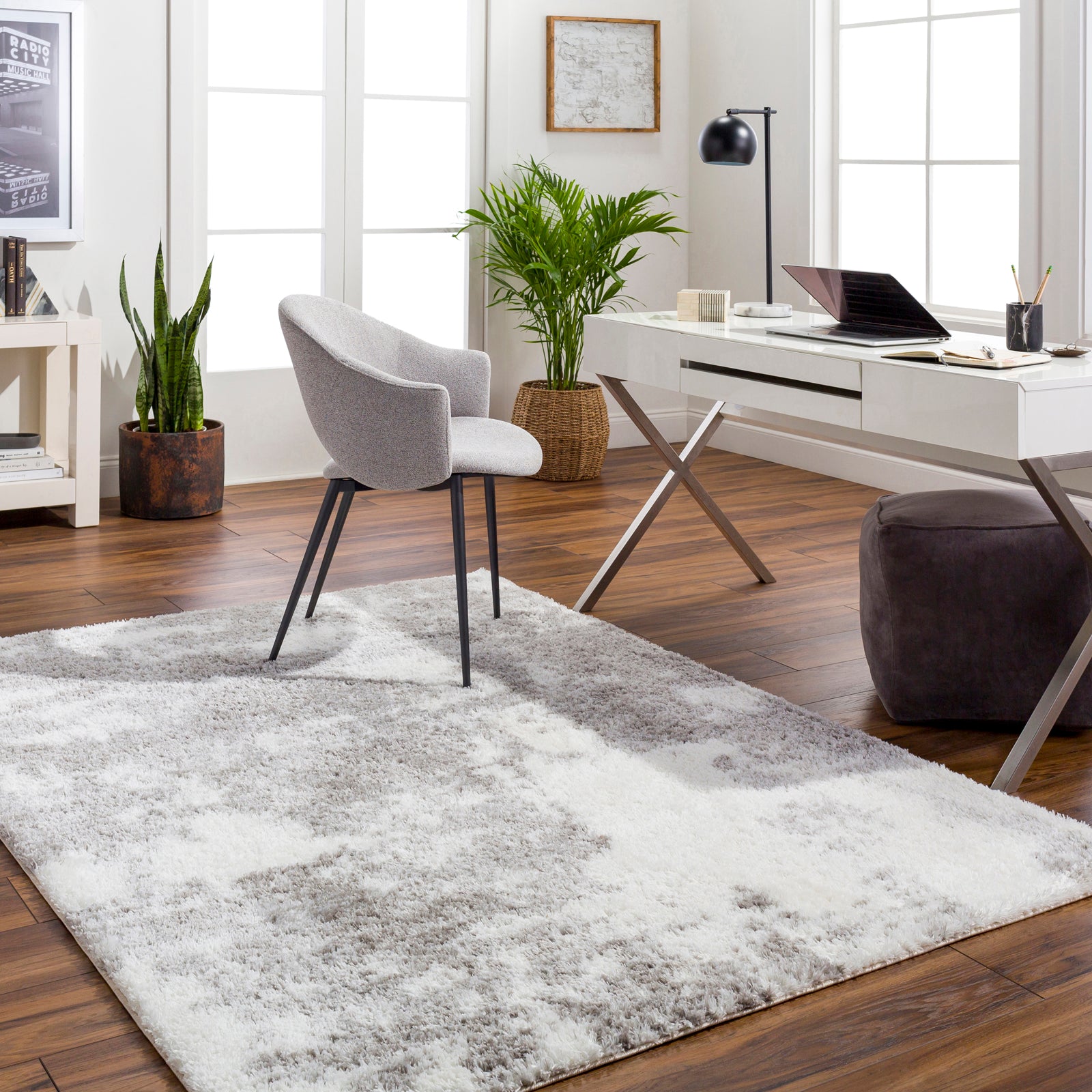 SAYUNTKA Modern Shaggy Area Rug