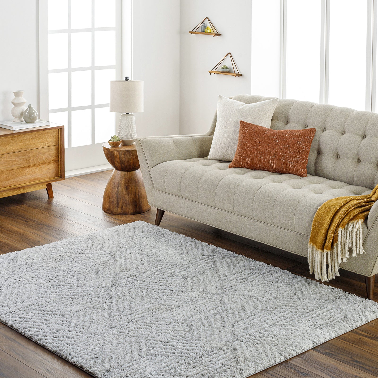 ALLIE Modern Shaggy Area Rug