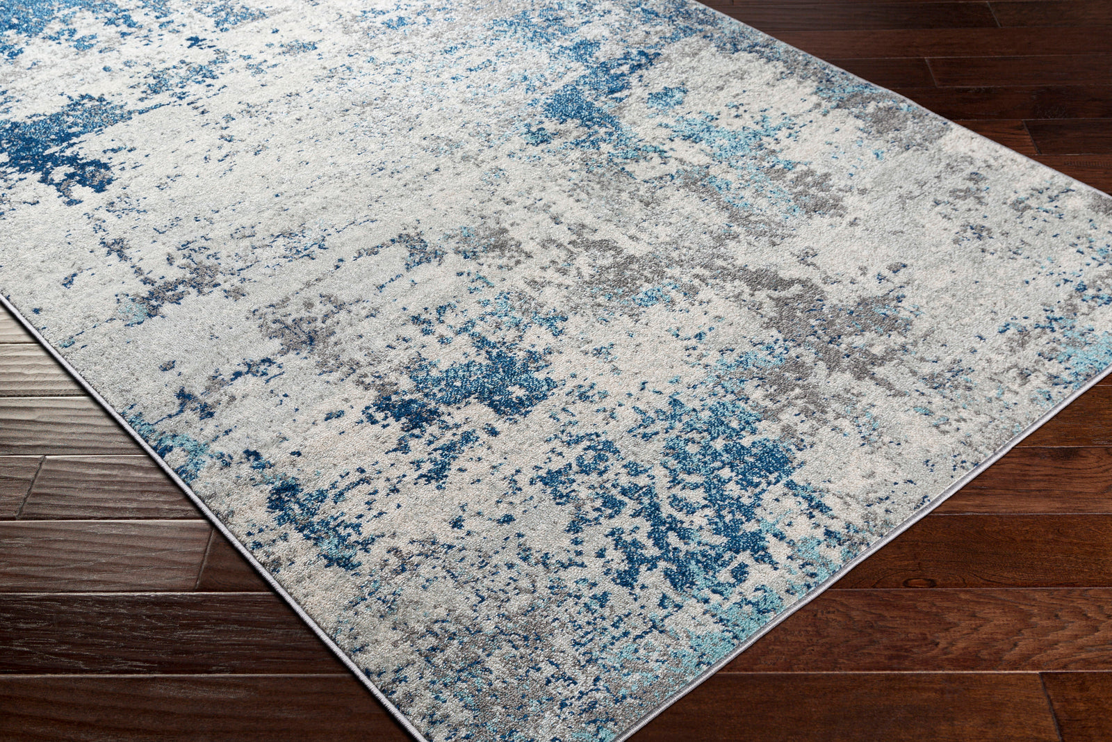 ALEX Abstract Modern Marble Dark Blue Area Rug