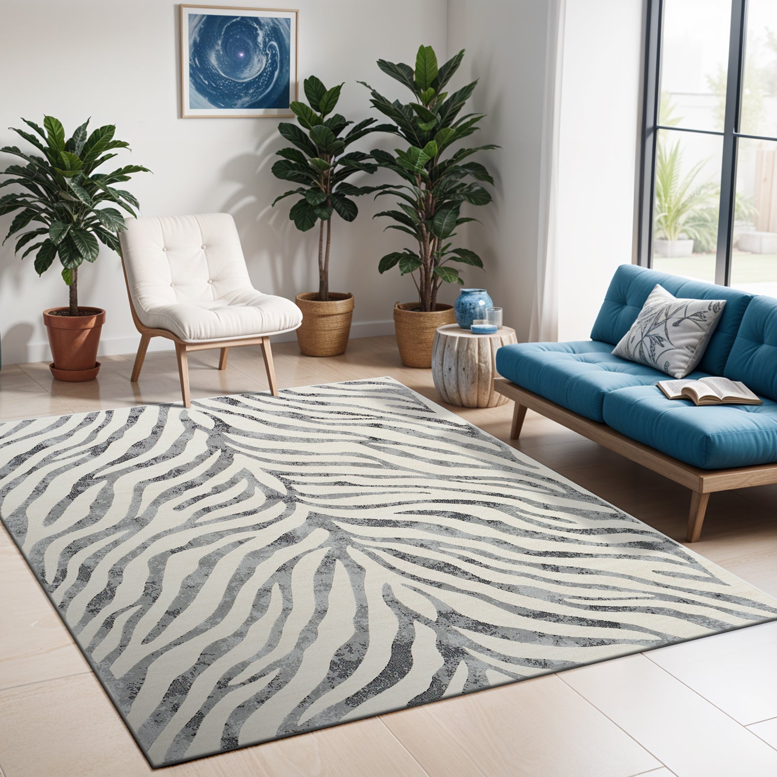 CYBELE Boho Zebra Area Rug