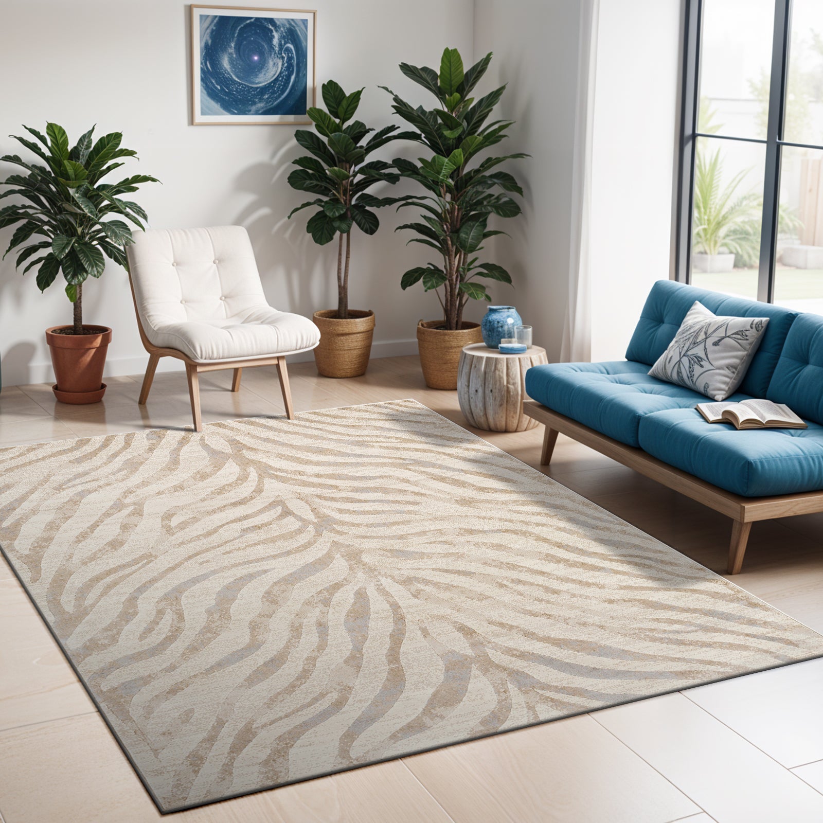 CYBELE Boho Zebra Area Rug