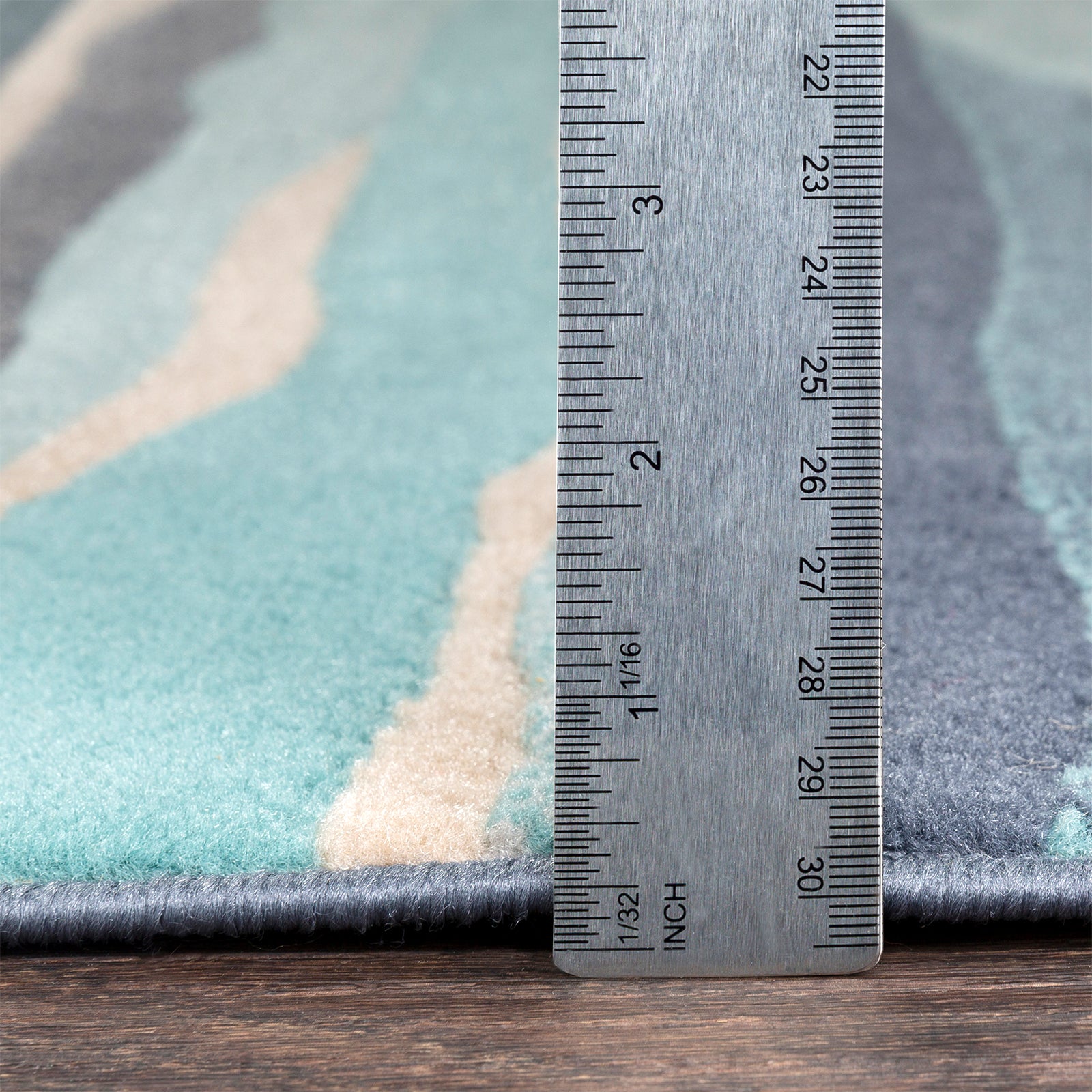 HOUDA Scandi Modern Aqua Area Rug