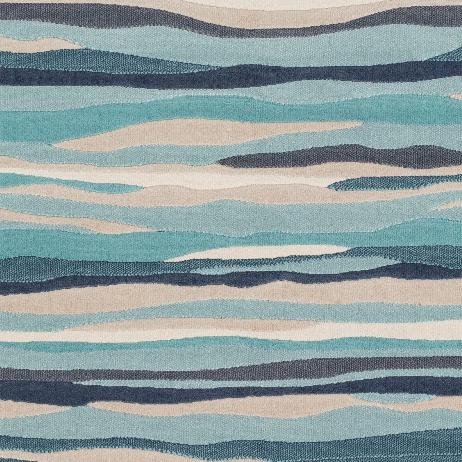 HOUDA Scandi Modern Aqua Area Rug