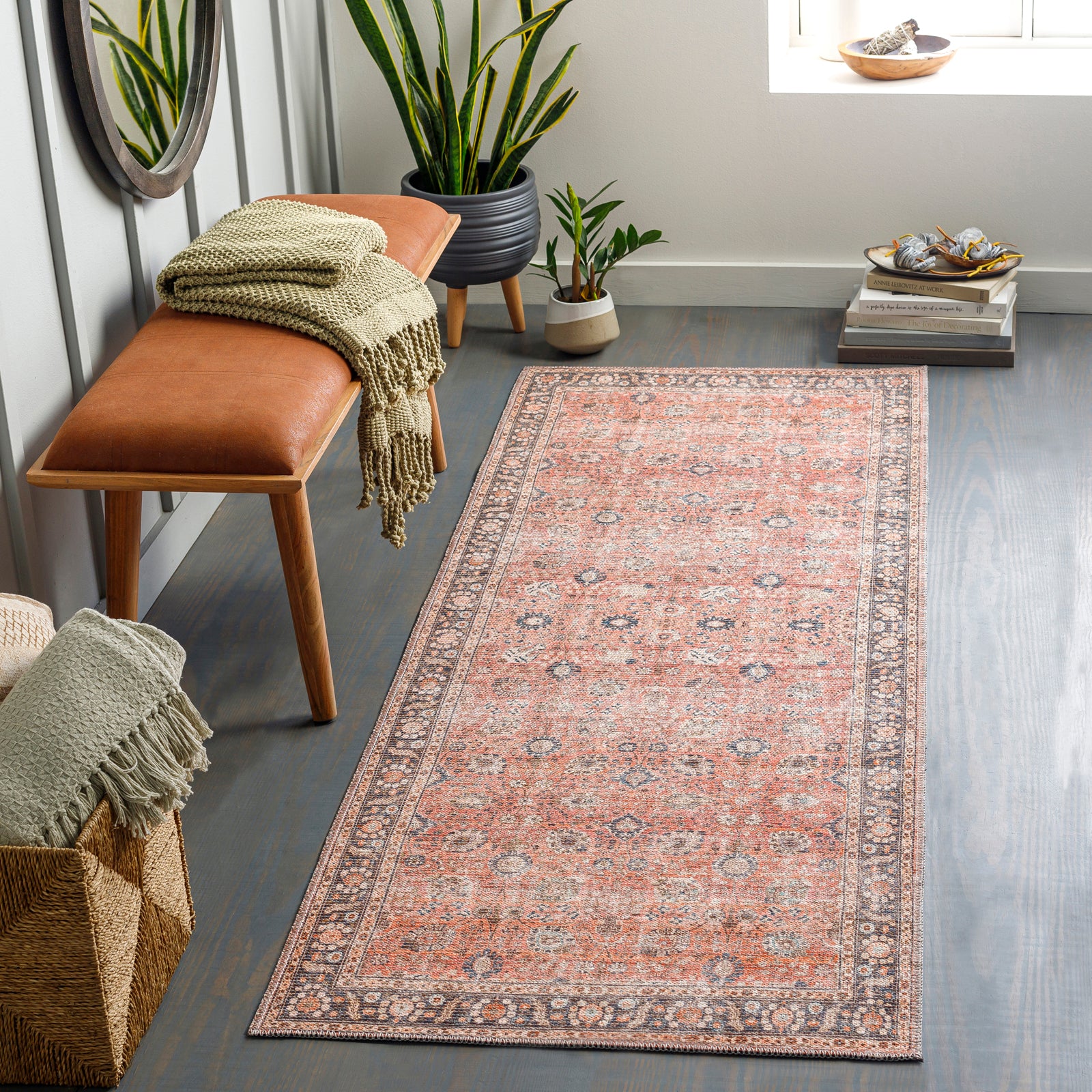 PEYTON Machine Washable Vintage Runner Rug