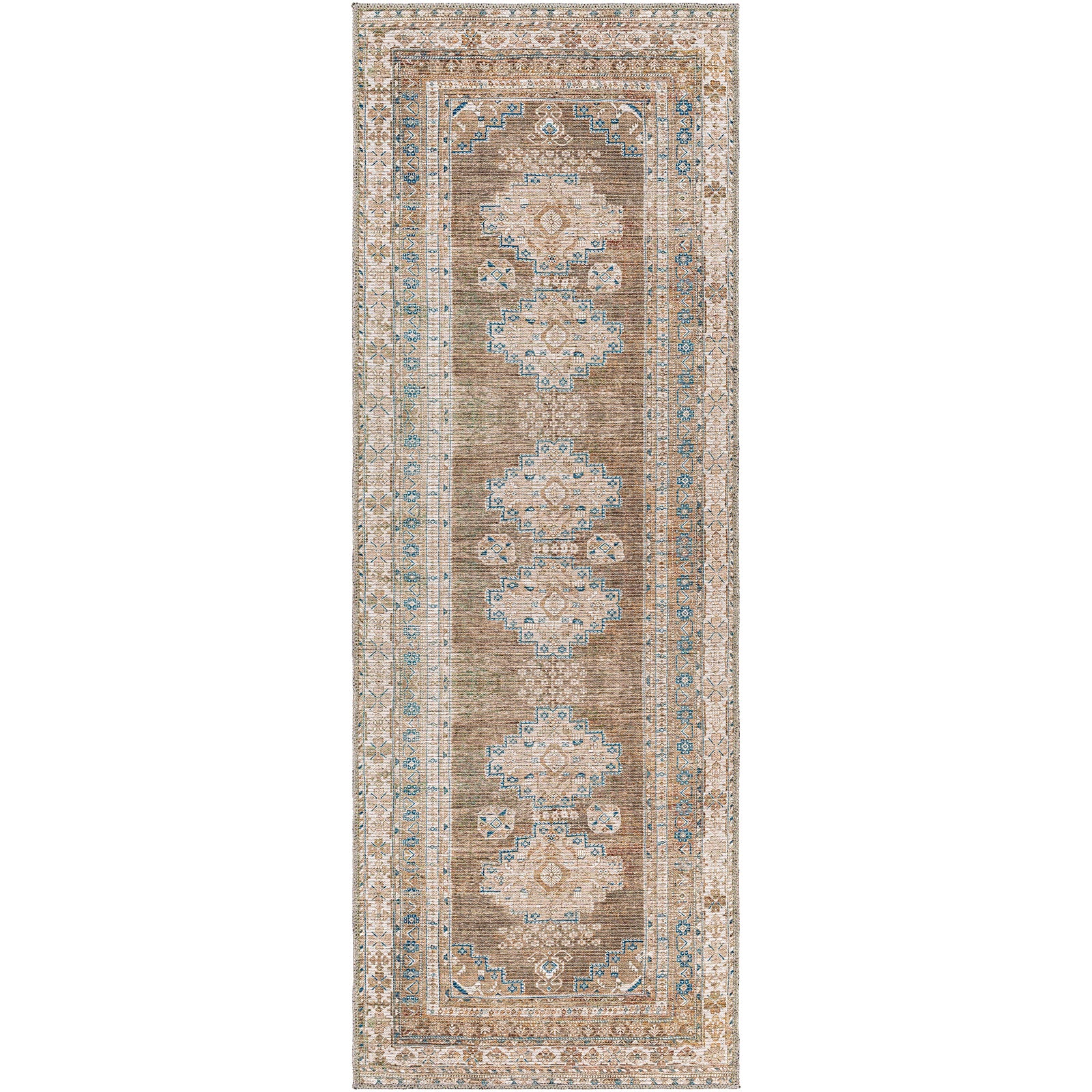ATHENA Machine Washable Vintage Runner Rug