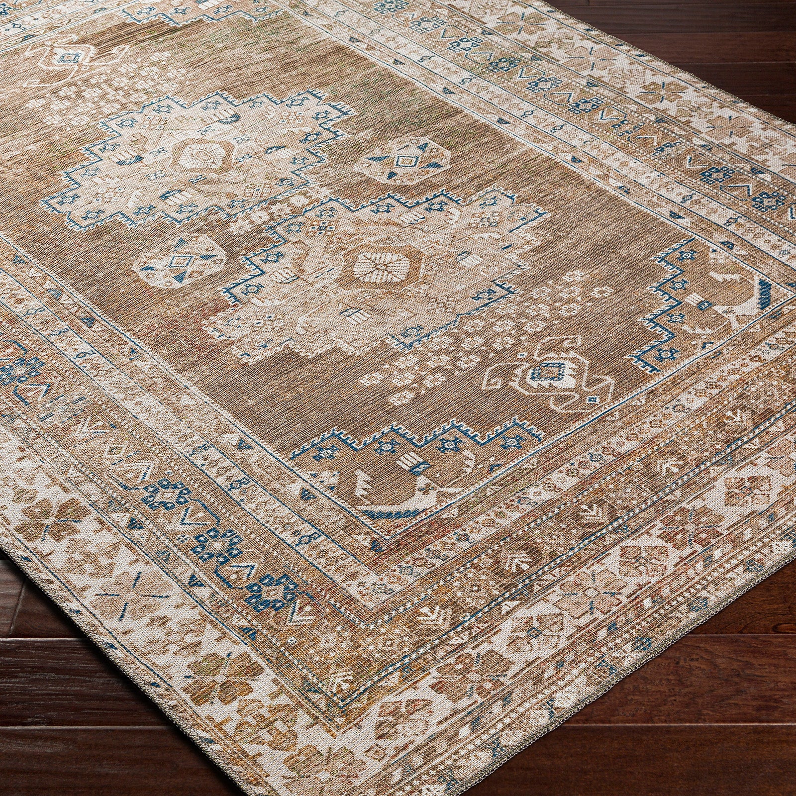 ATHENA Machine Washable Vintage Runner Rug