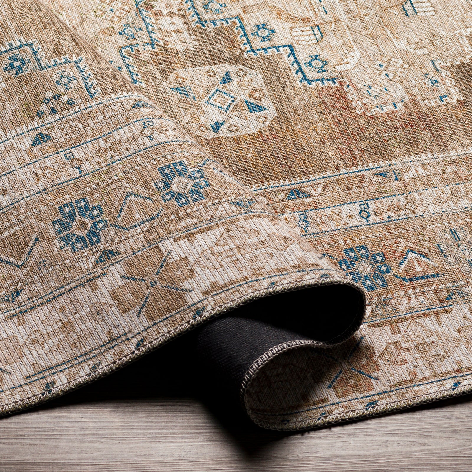 ATHENA Machine Washable Vintage Runner Rug