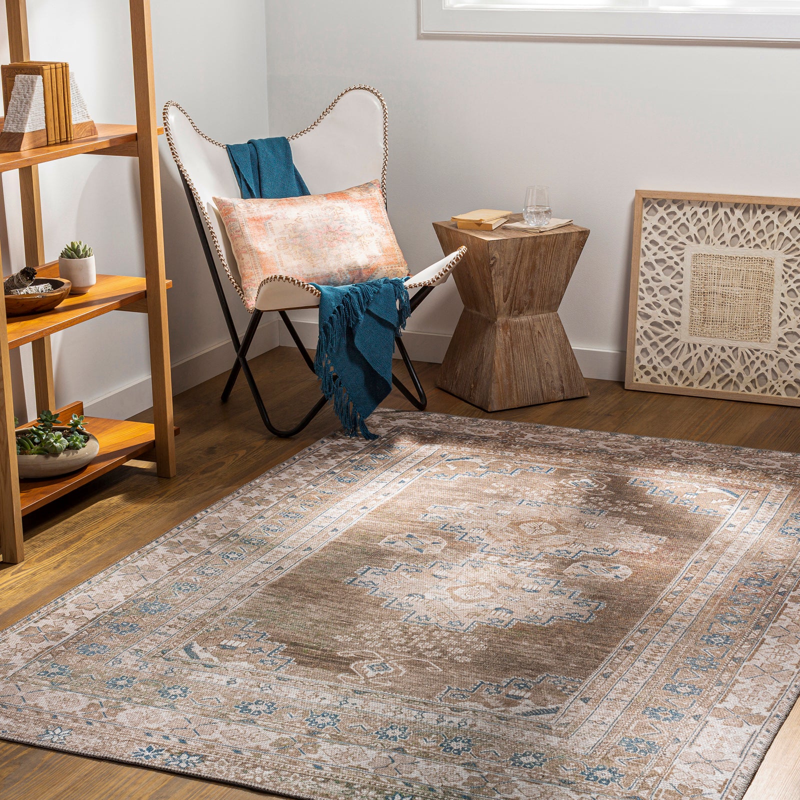 ATHENA Machine Washable Vintage Runner Rug