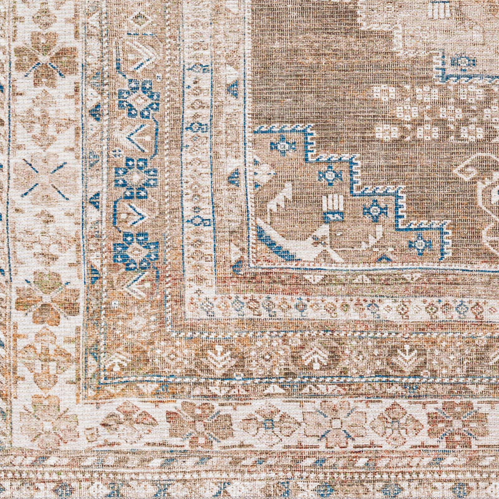 ATHENA Machine Washable Vintage Runner Rug