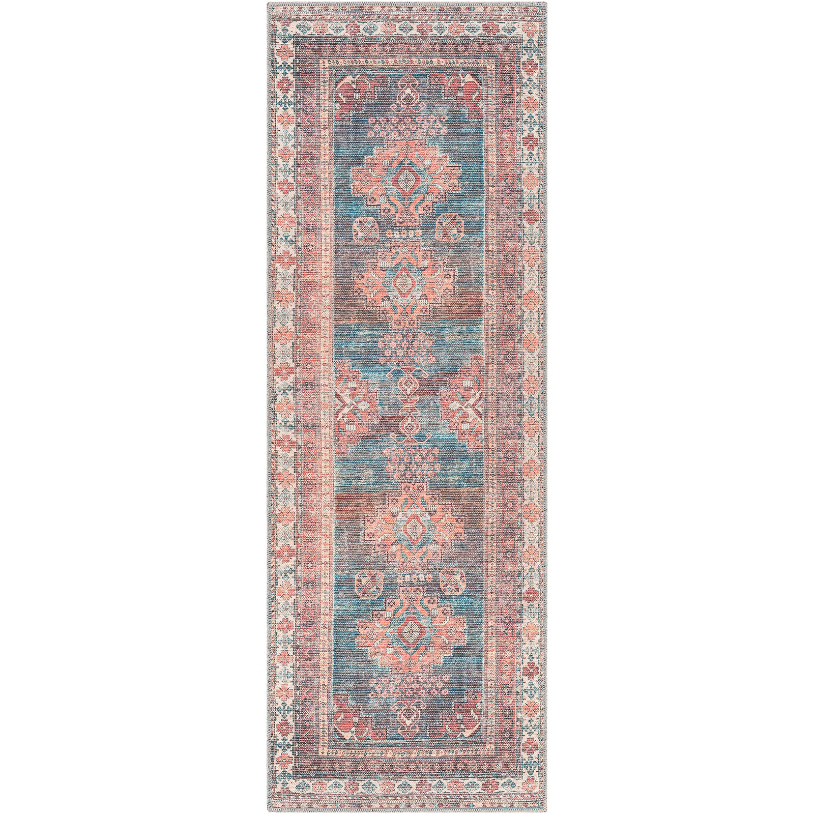 ATHENA Machine Washable Vintage Runner Rug