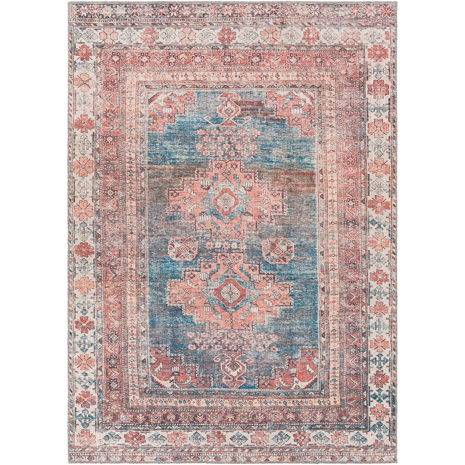 ATHENA Machine Washable Vintage Runner Rug