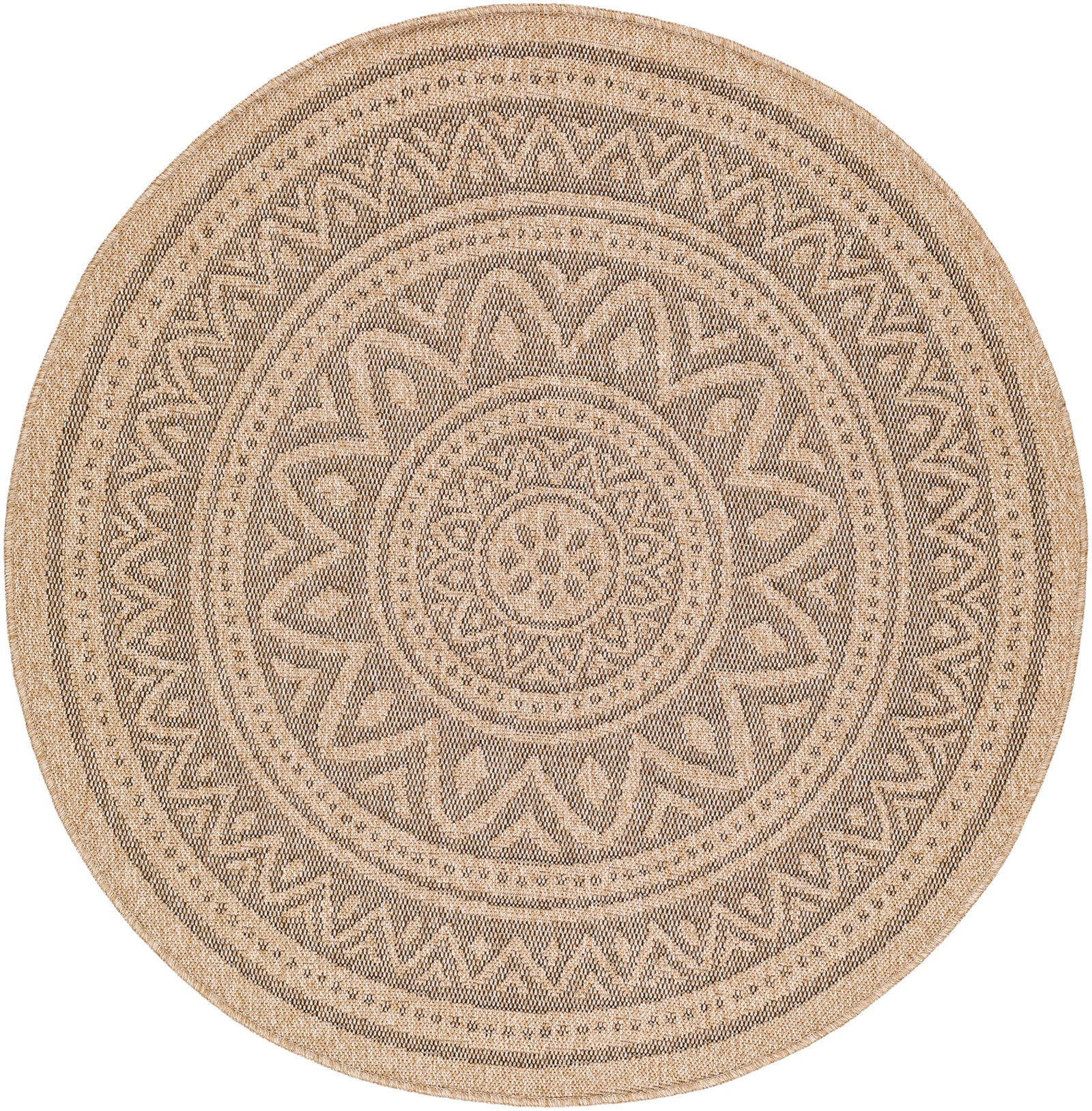 NOVA Round In- /Outdoor Jute-Look Rug