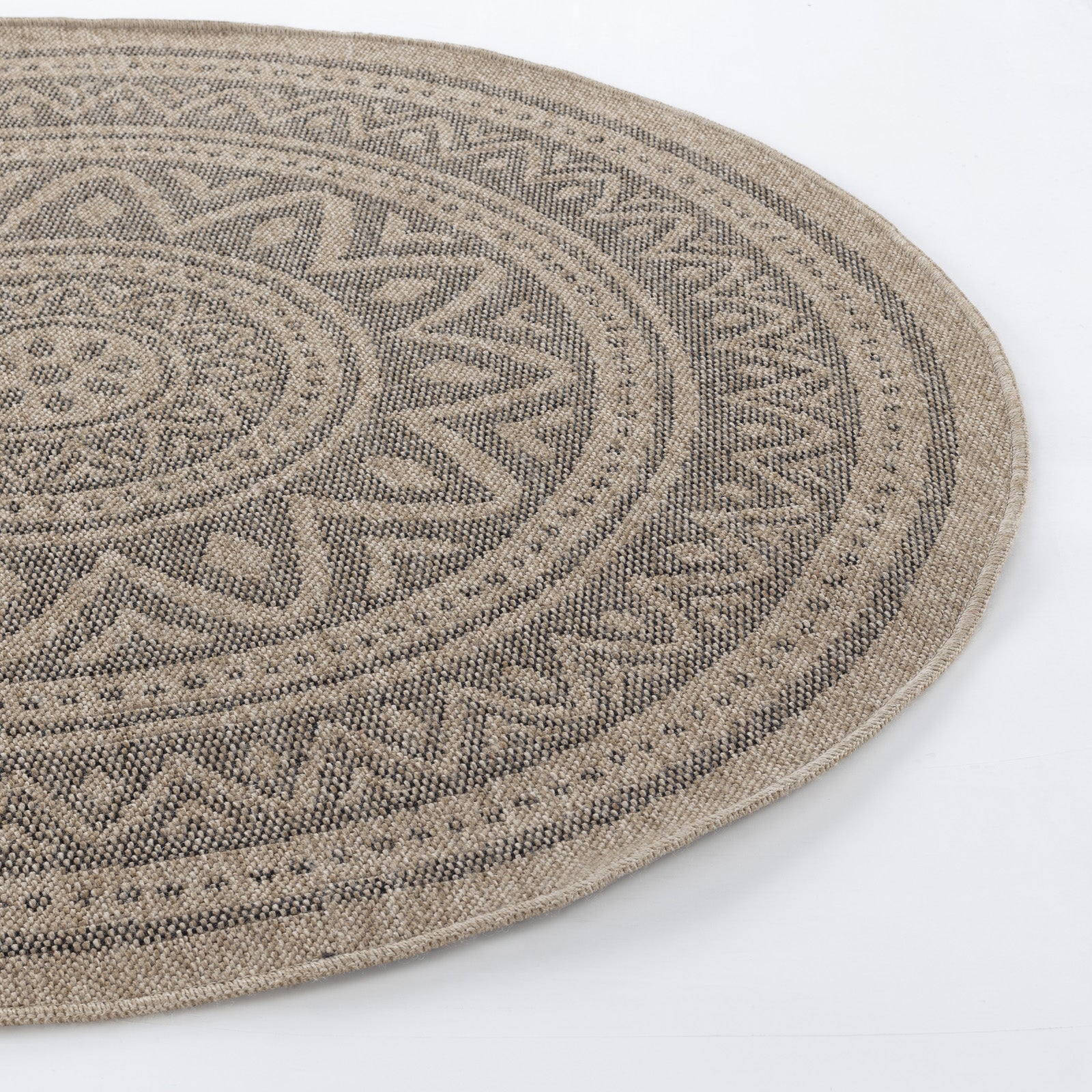 NOVA Round In- /Outdoor Jute-Look Rug